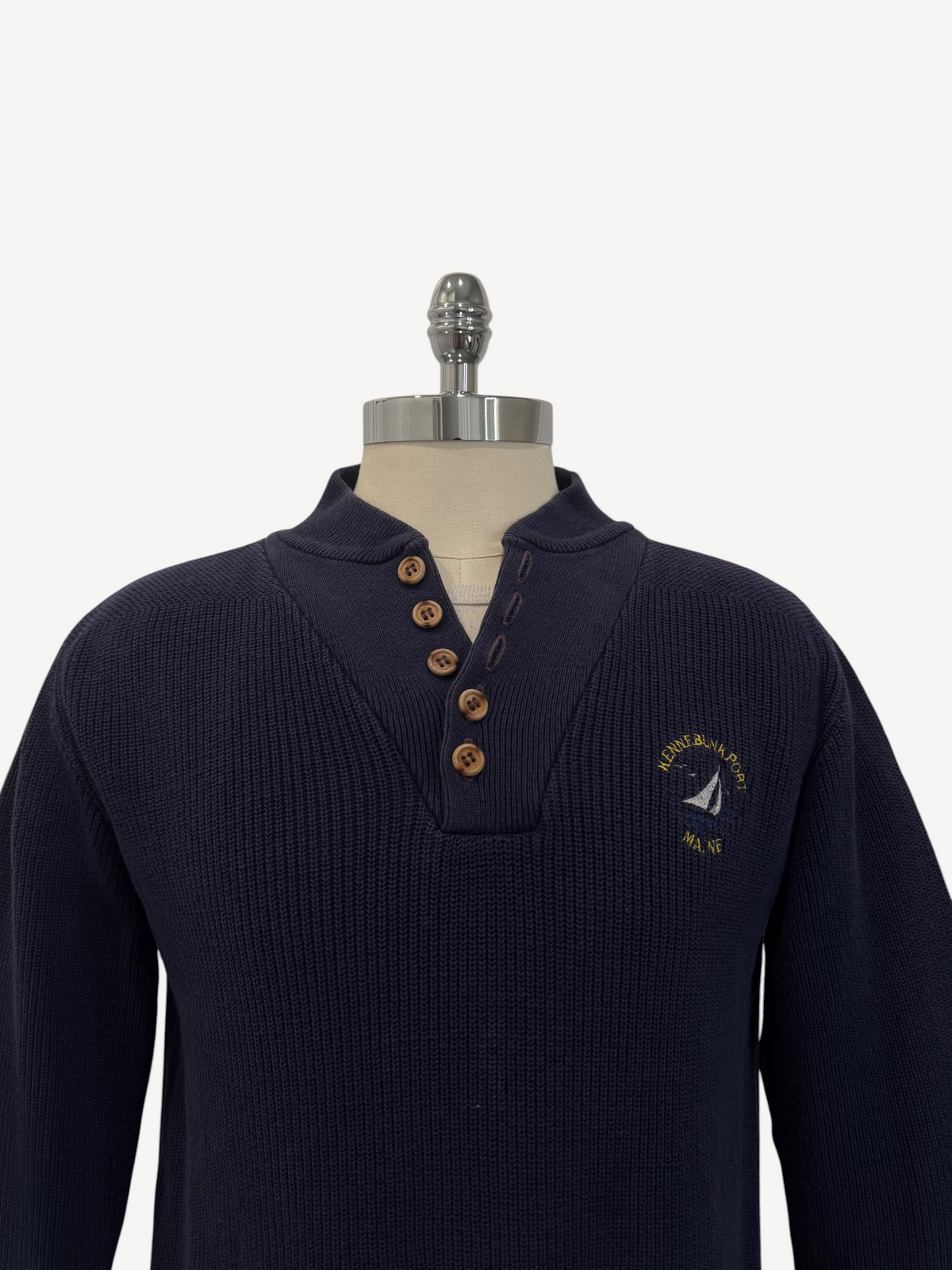 90s Maine Henley Sweater (M)