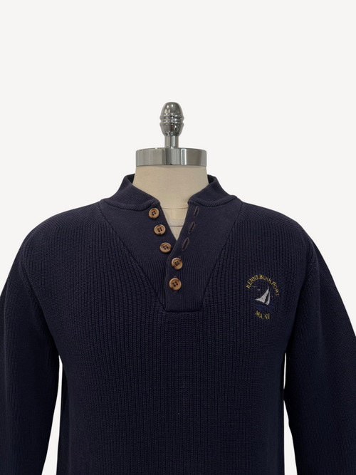 90s Maine Henley Sweater (M)