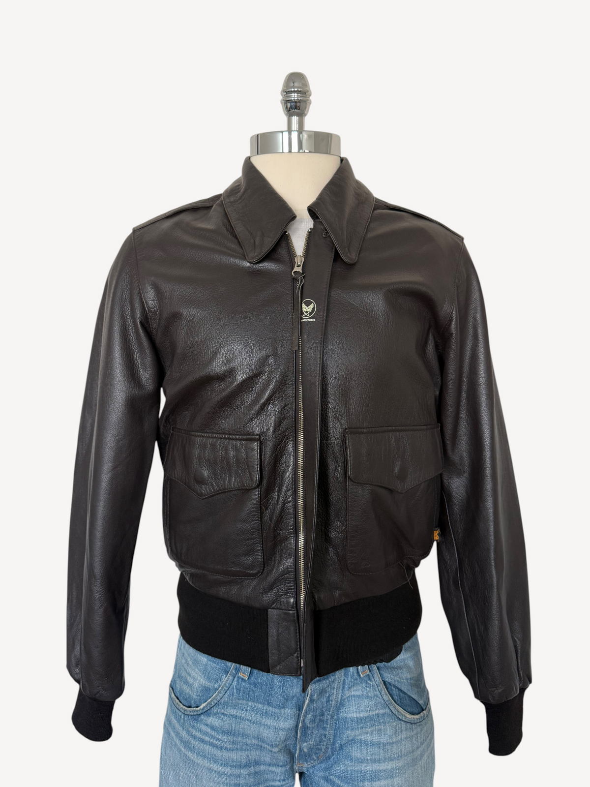 Alpha Industries Leather Jacket (L)