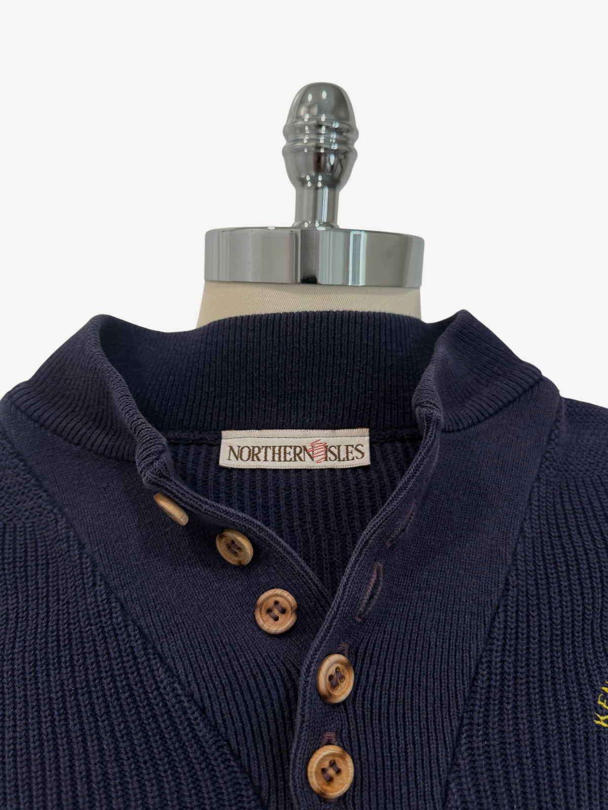 90s Maine Henley Sweater (M)