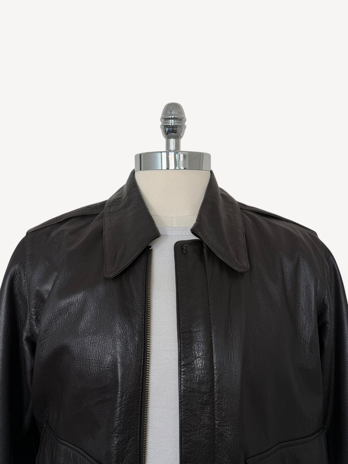 Alpha Industries Leather Jacket (L)