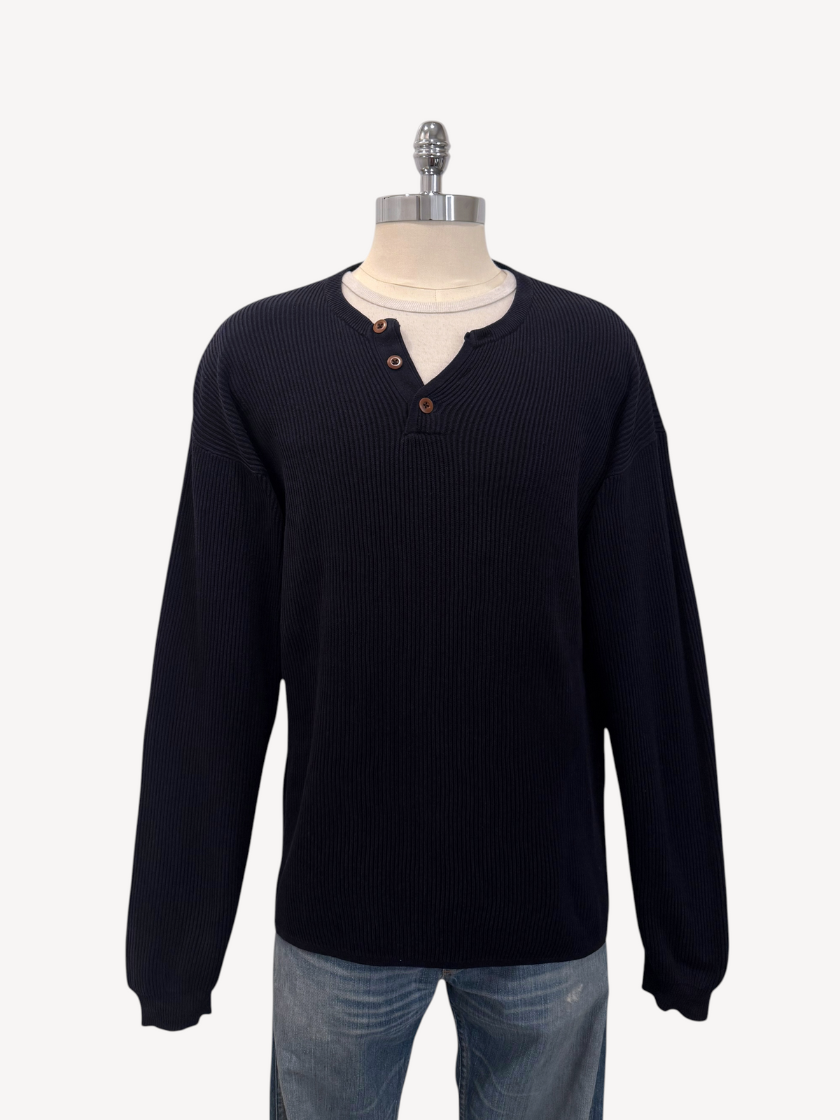 90s Banana Republic Henley Sweater (XL)
