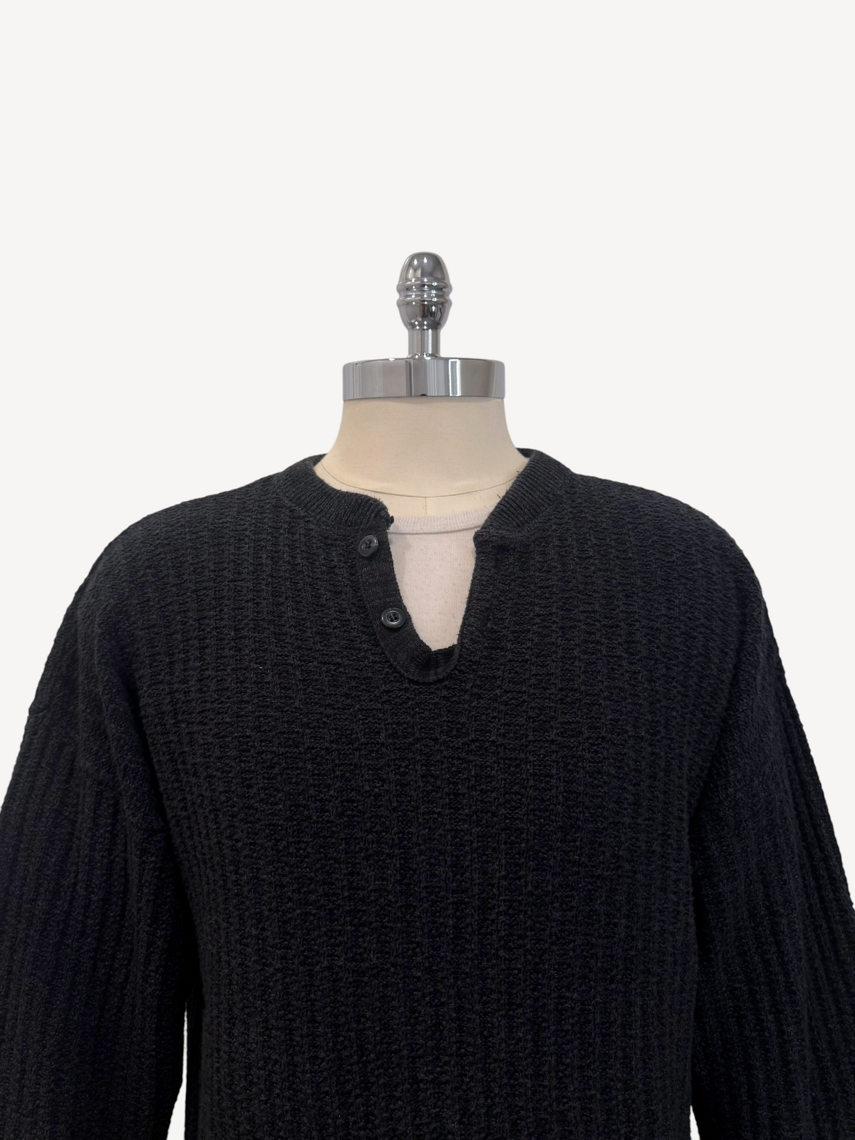 90s Crossing Henley Sweater (L)