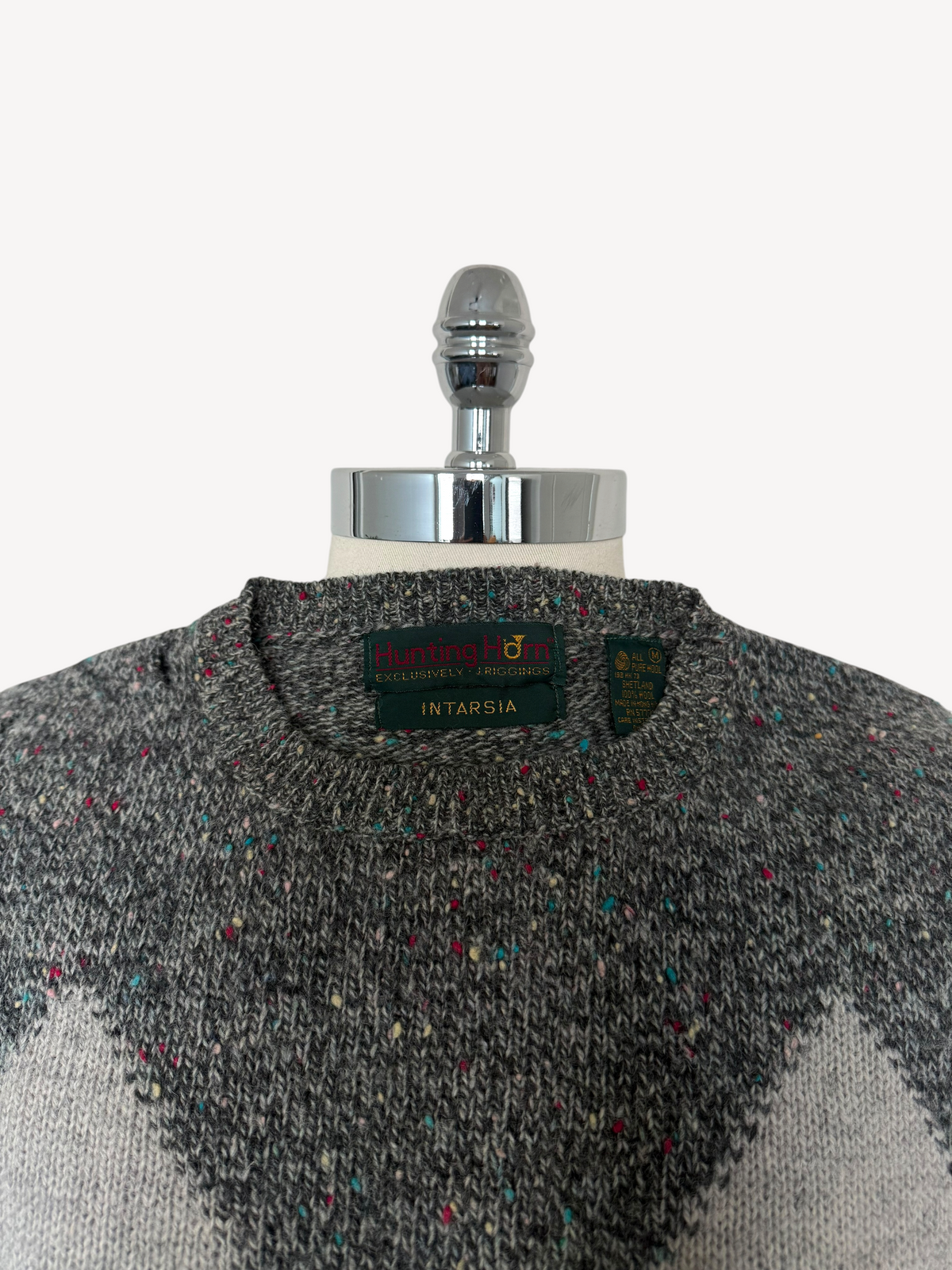 90s Hunting Horn Wool Sweater (L)