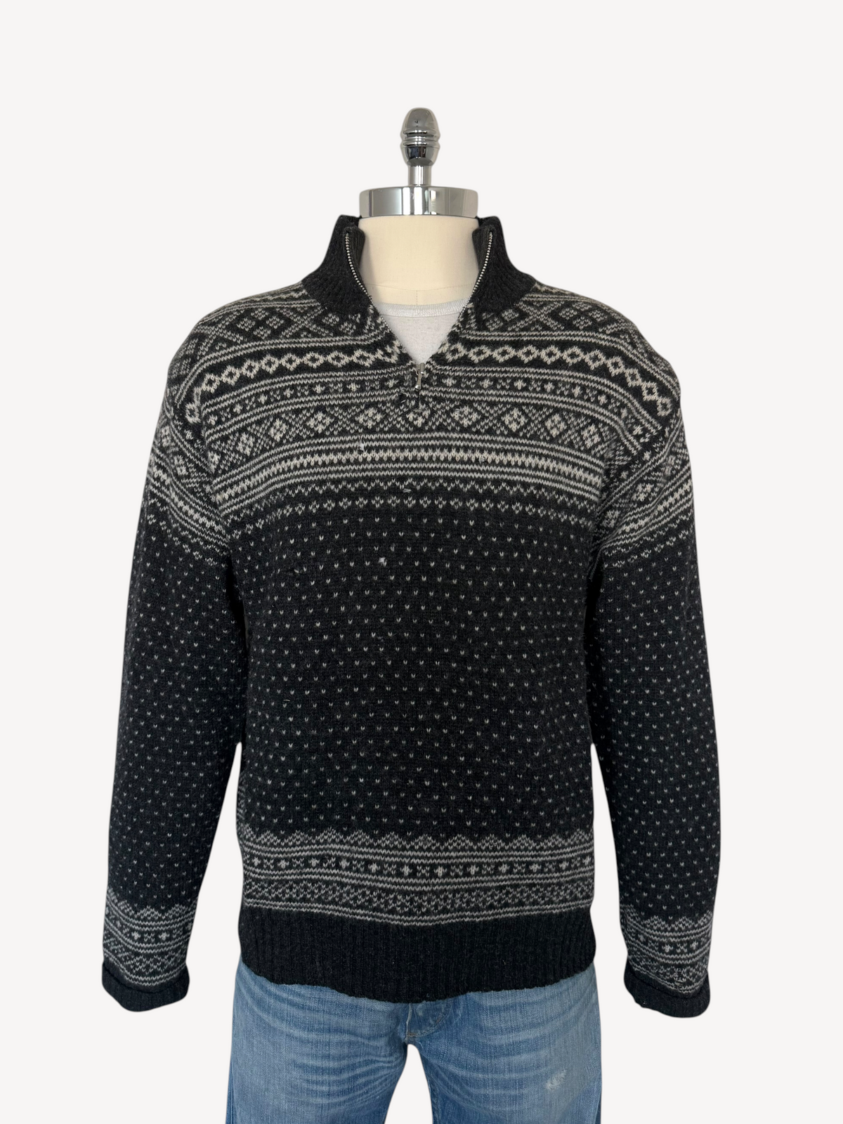 90s GAP Wool Quarter-Zip Sweater (L)