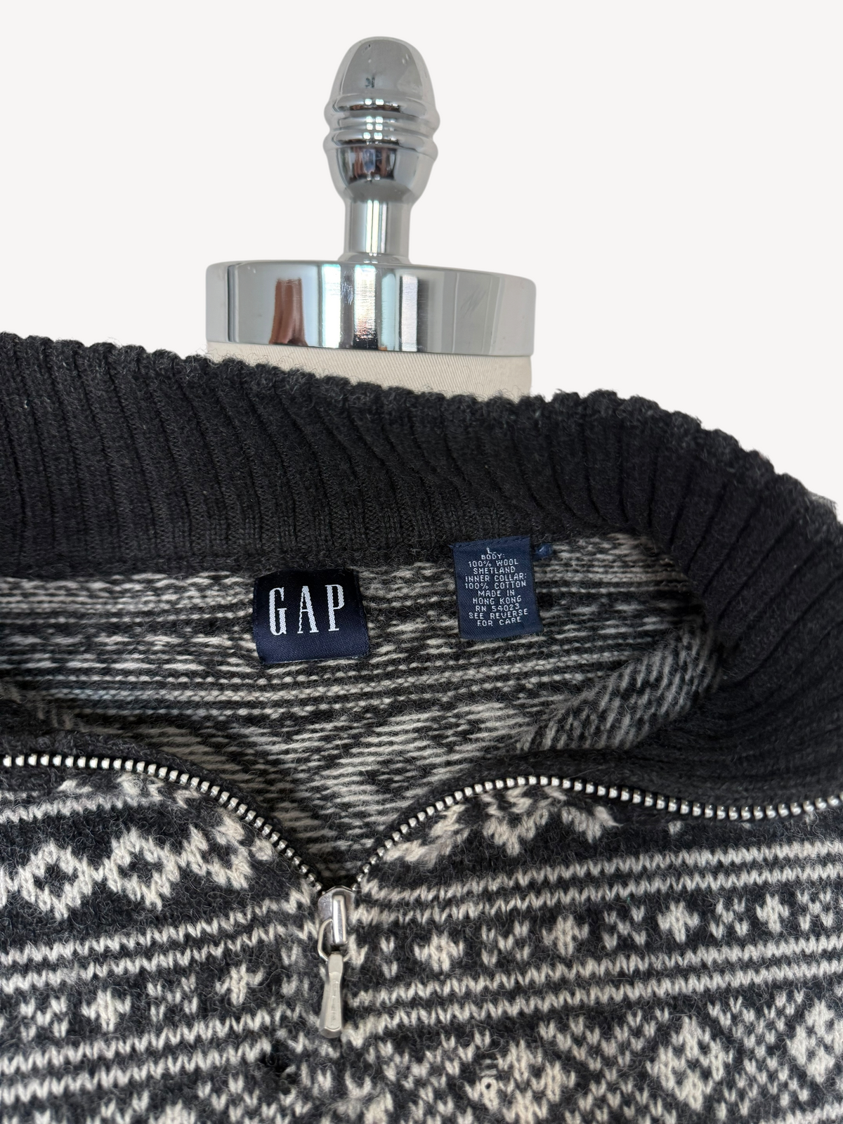 90s GAP Wool Quarter-Zip Sweater (L)