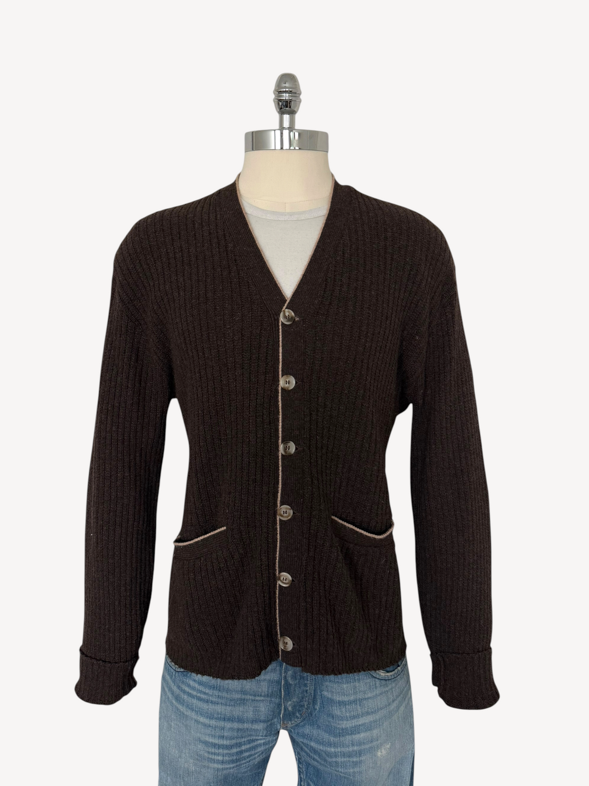 70s Canterbury Wool Cardigan (L)