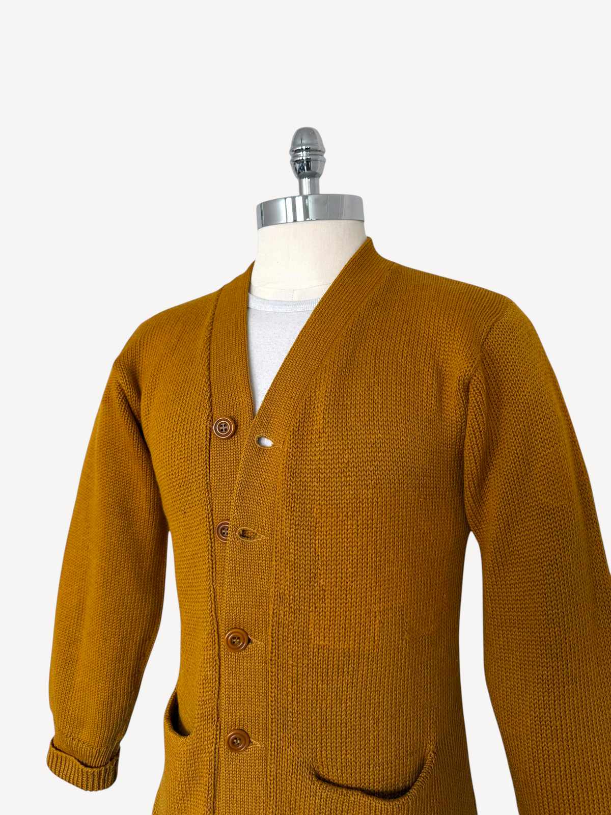 50s Stadium Shaker Wool Cardigan (M)