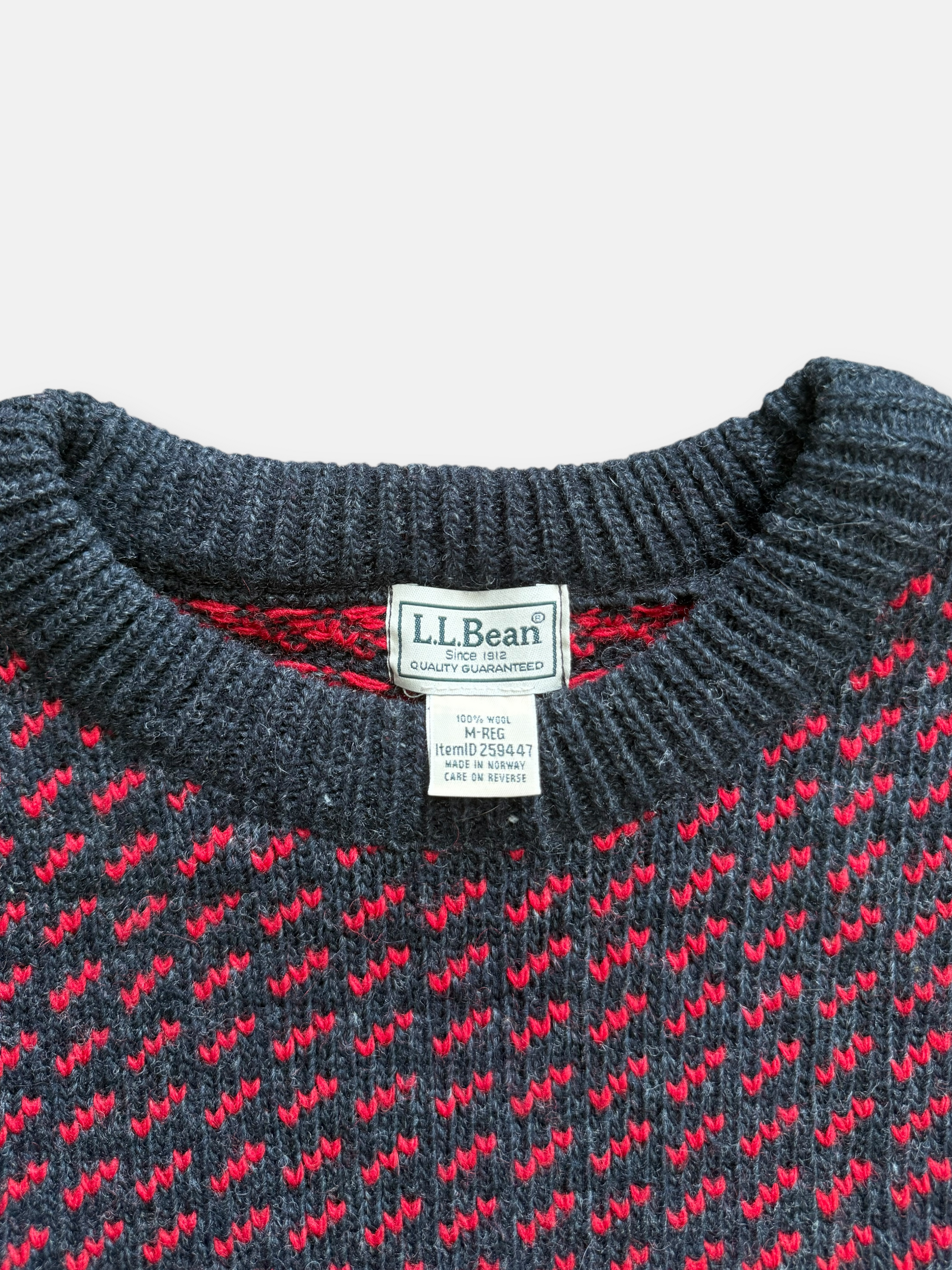 90s LL Bean Wool Birdseye Sweater (L)