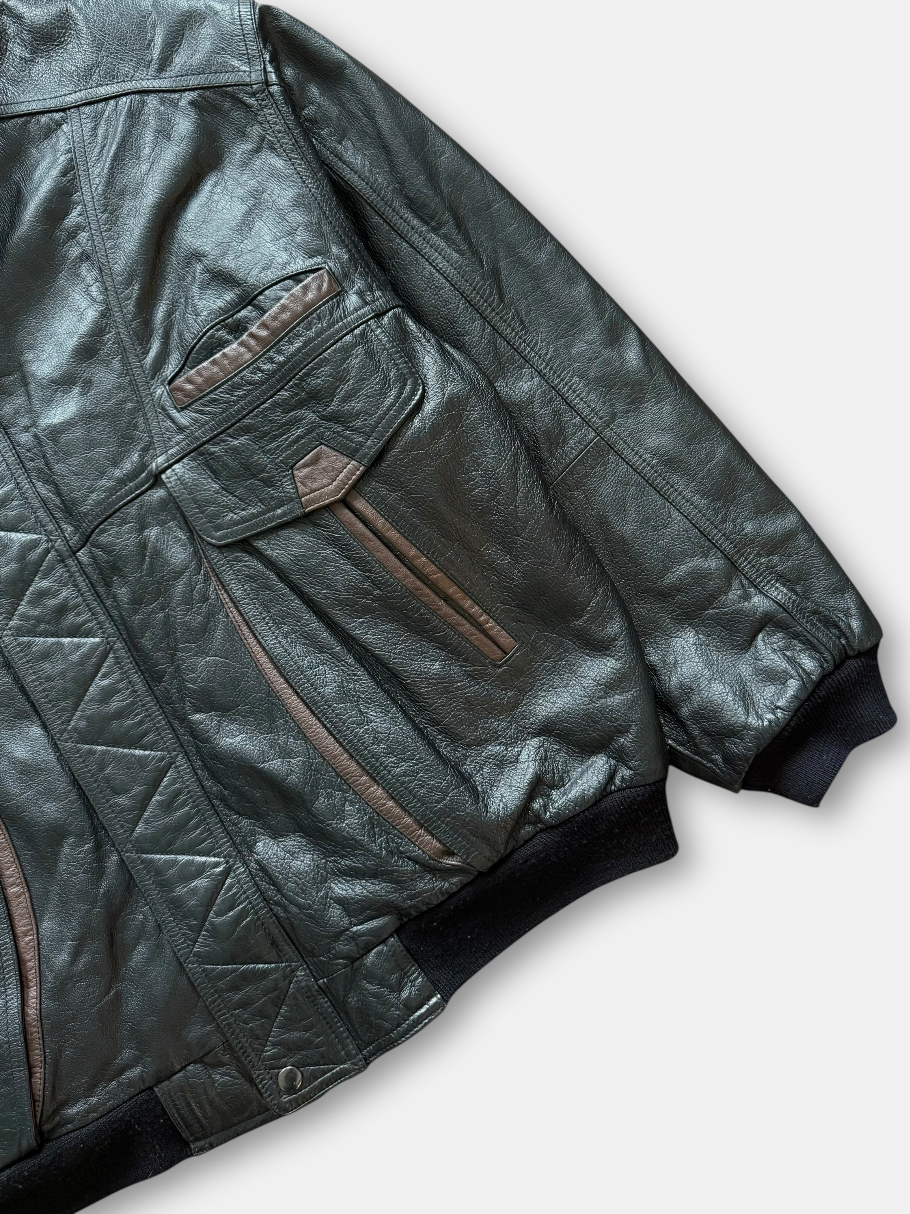 90s Ash Creek Trading Leather Jacket (XL)