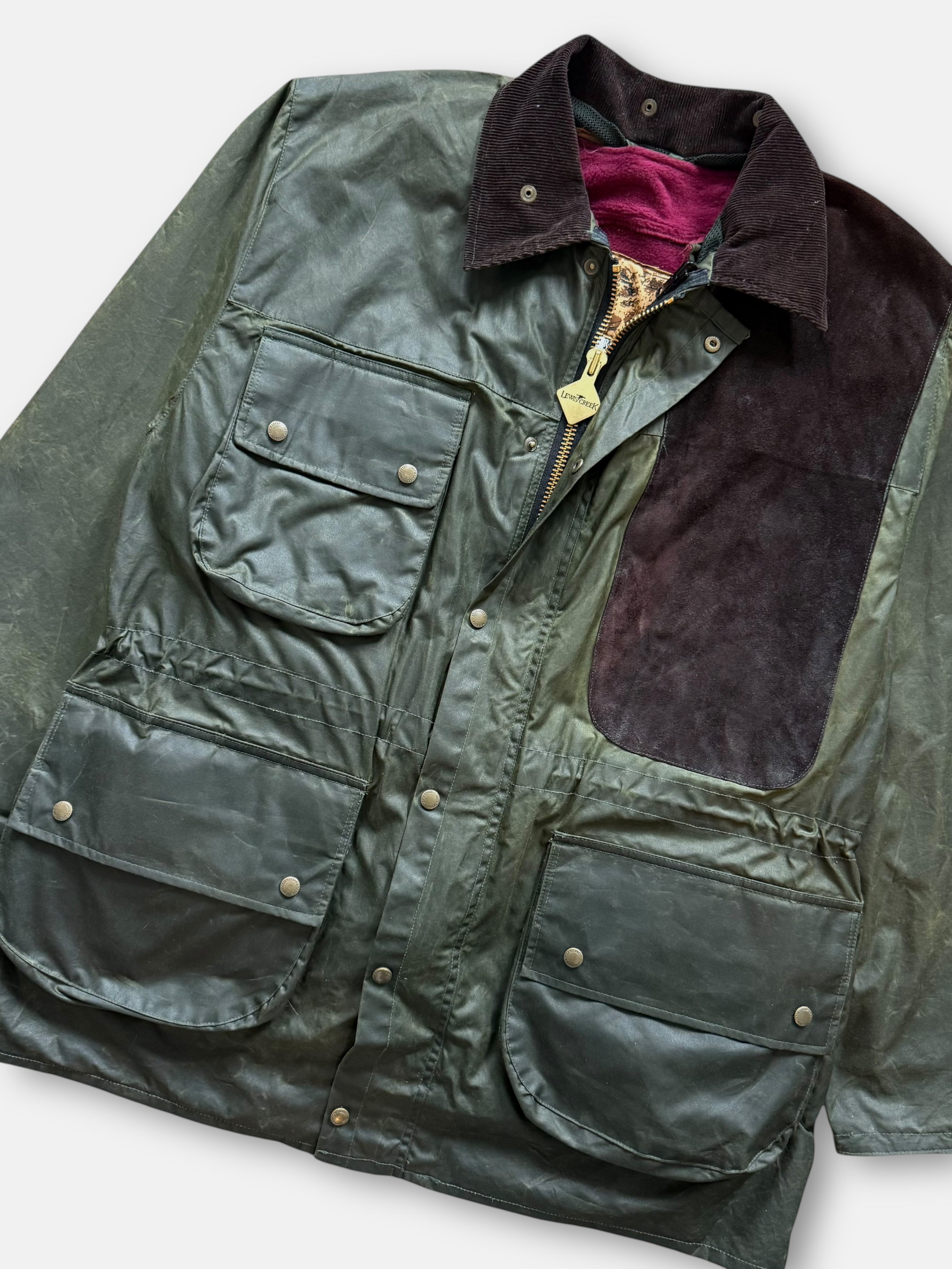 90s Lewis Creek Waxed Hunting Field Coat (XL)