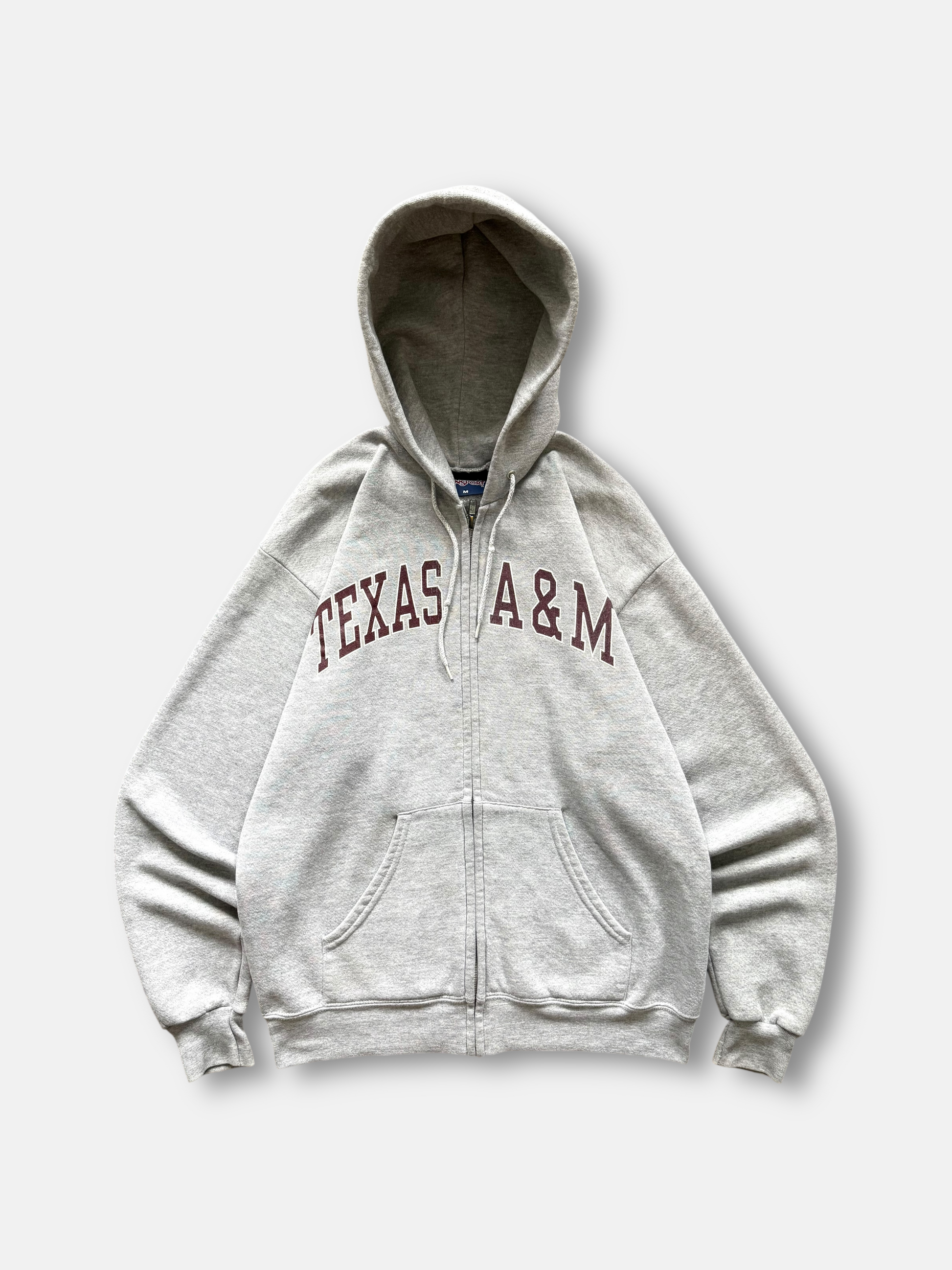 90s Texas A&M Zip-Up Hoodie (M)