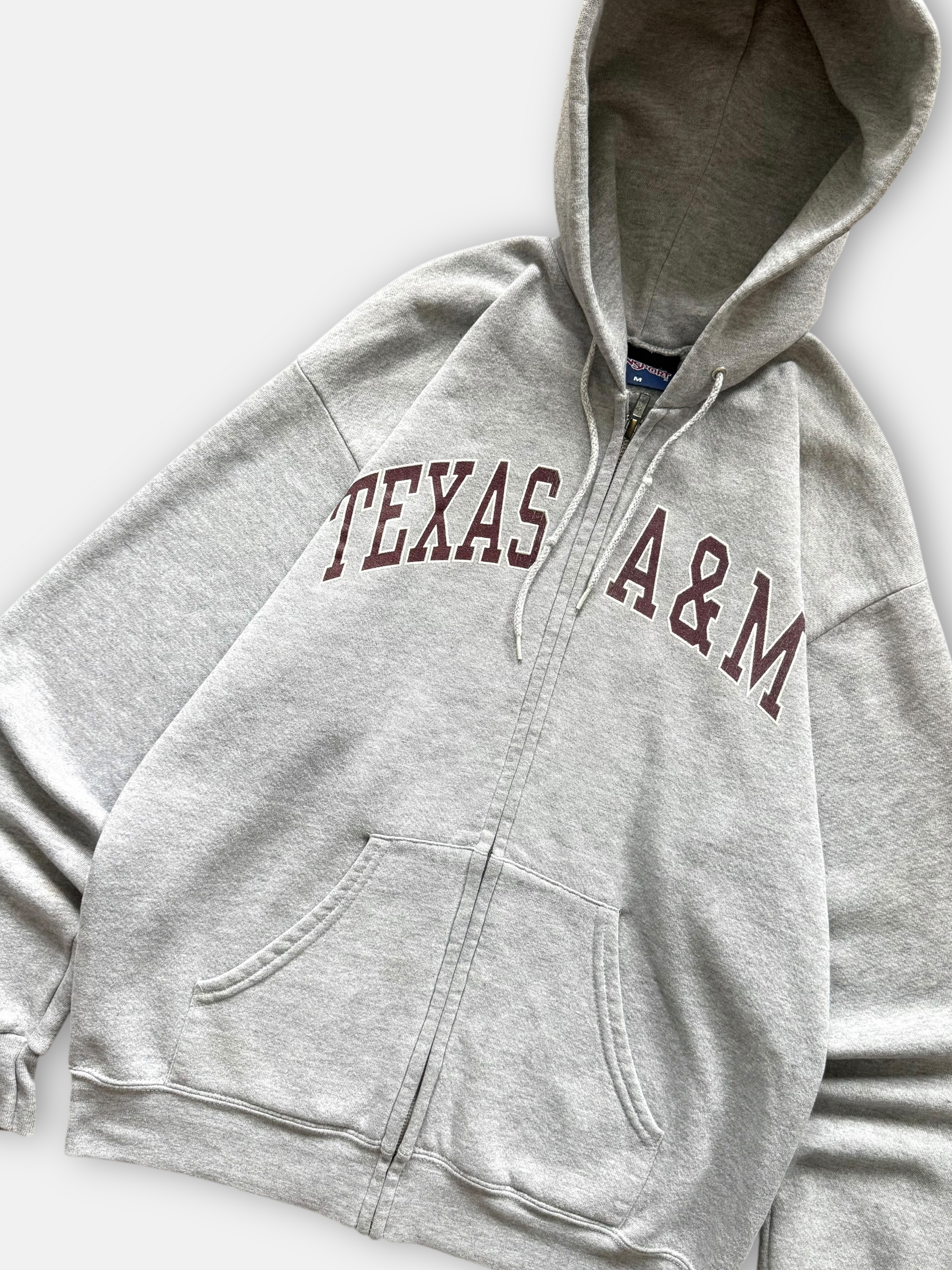90s Texas A&M Zip-Up Hoodie (M)