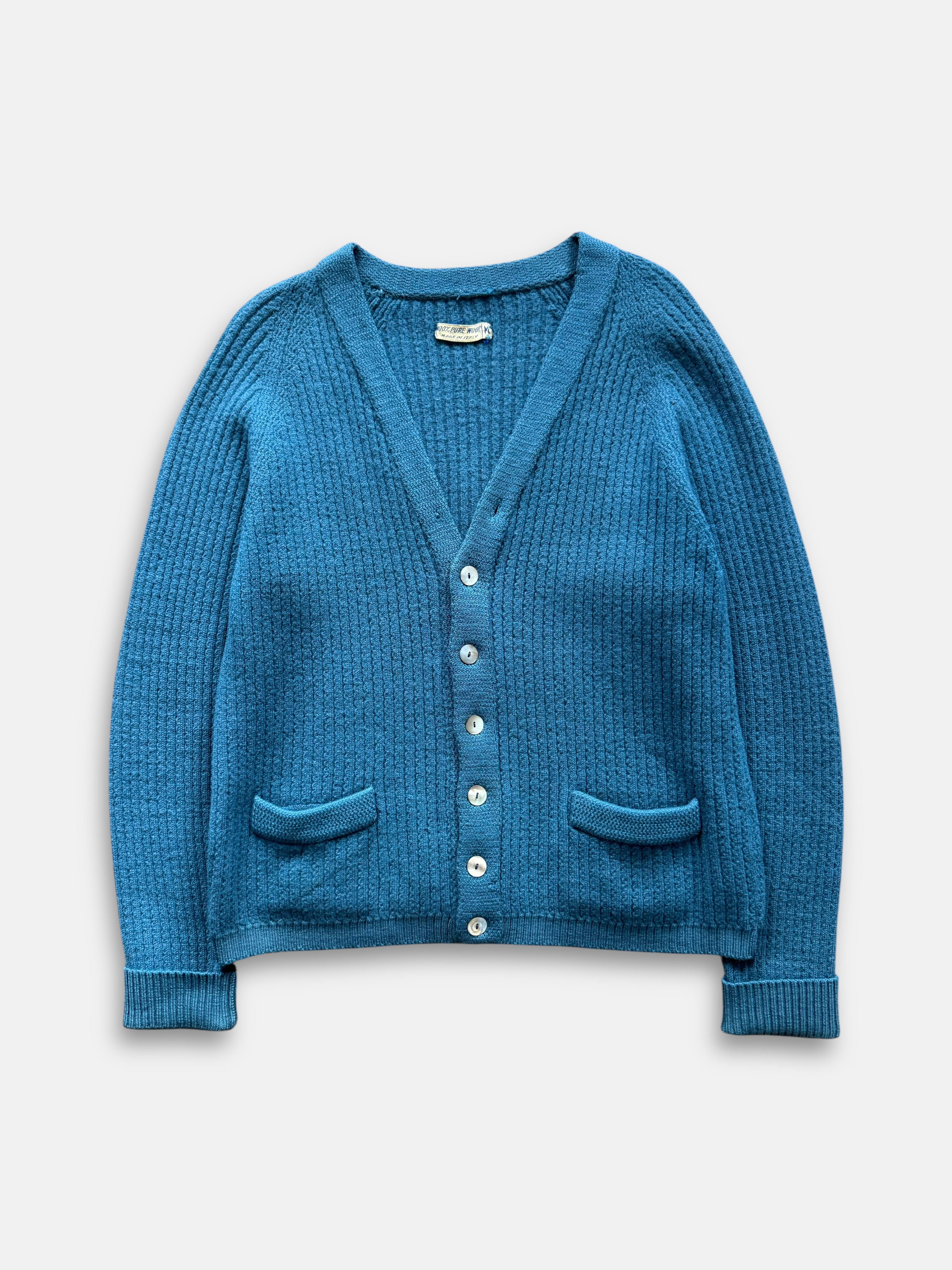 70s Pure Wool Cardigan (M)
