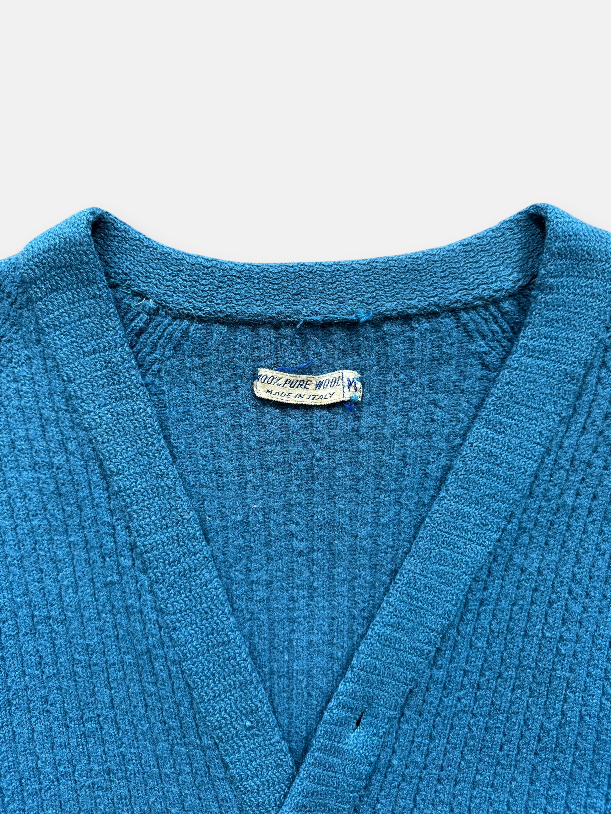 70s Pure Wool Cardigan (M)