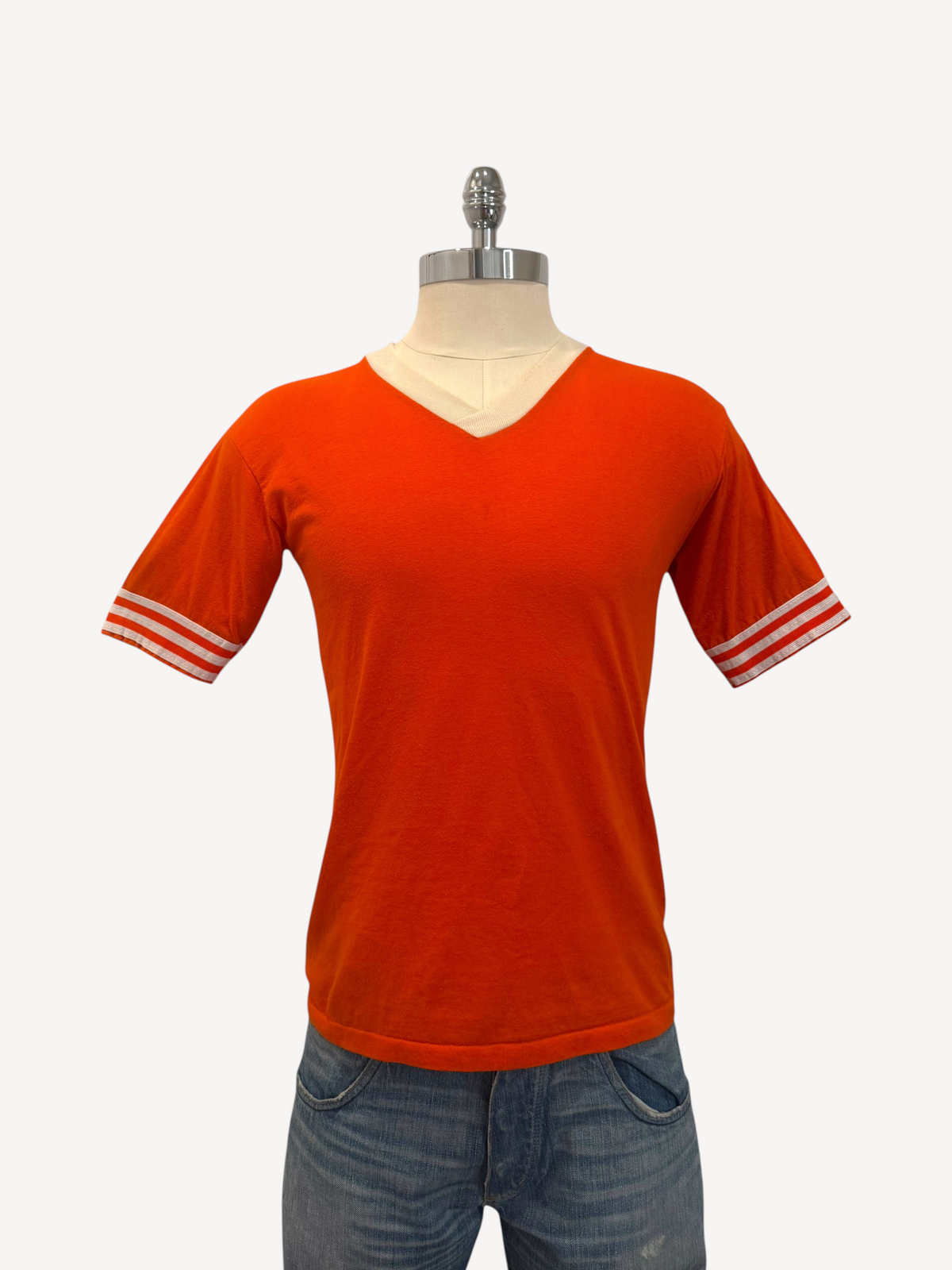 70s Sportswear V-Neck Jersey Tee (M)