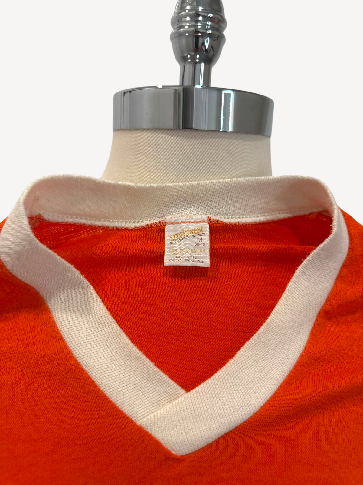 70s Sportswear V-Neck Jersey Tee (M)