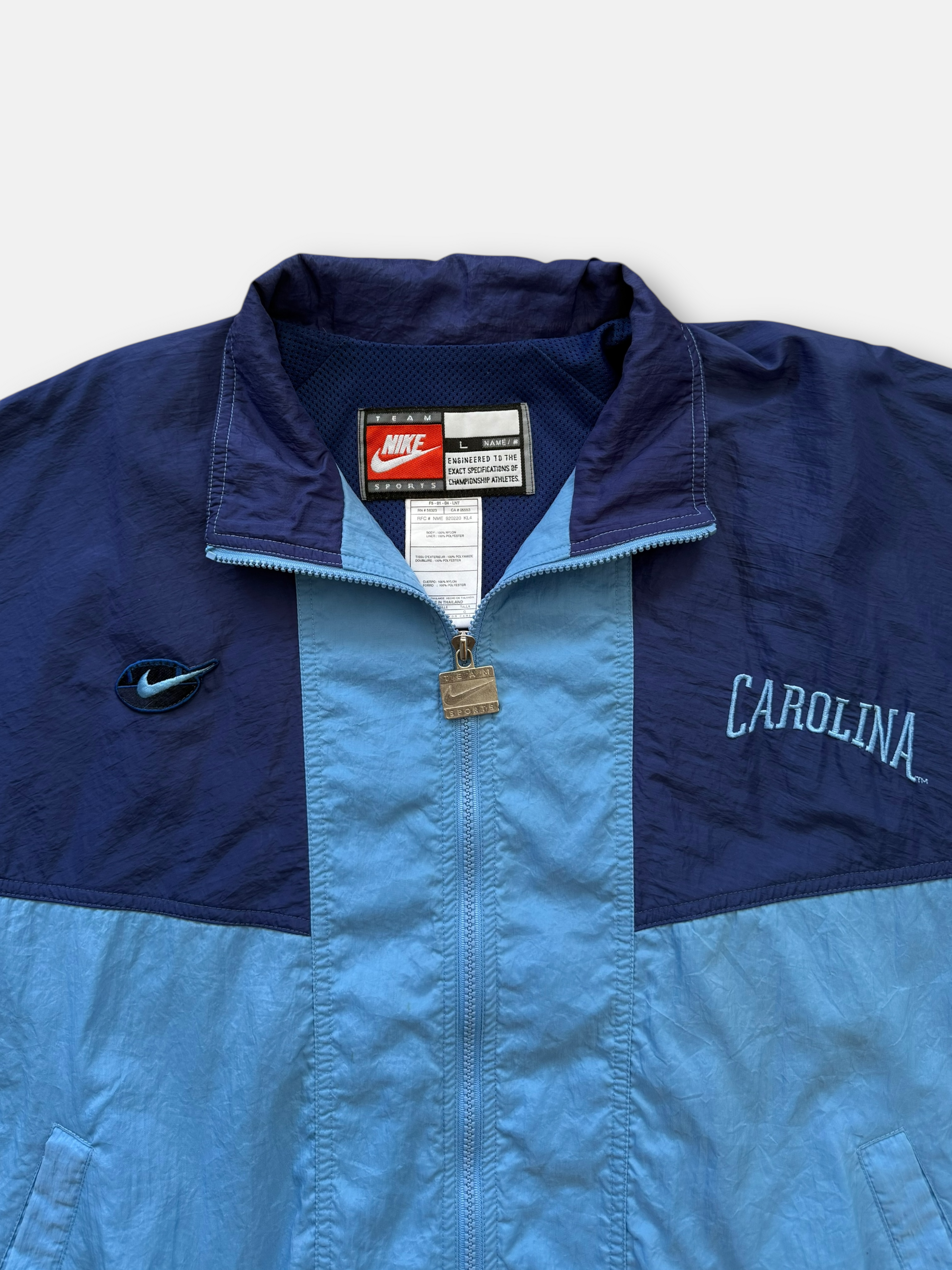 90s Nike x UNC Football Windbreaker (XL)