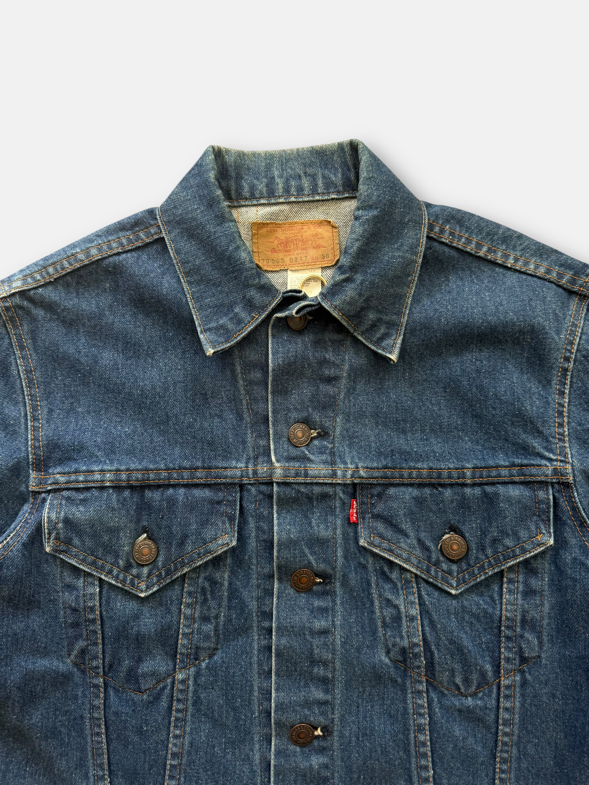 70s Levi's Type 3 Denim Trucker Jacket 70505-0217 (M)
