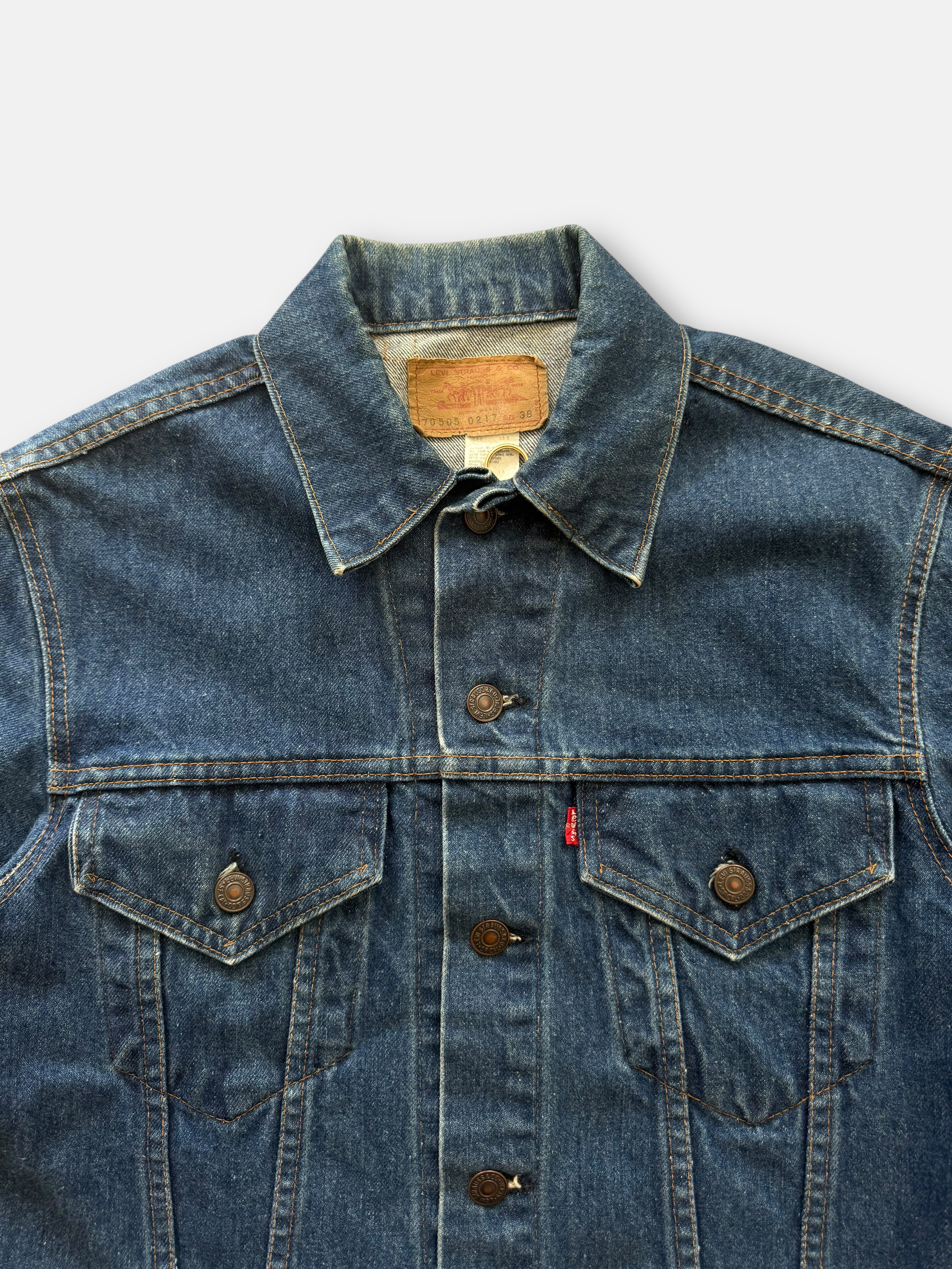 70s Levi's Type 3 Denim Trucker Jacket 70505-0217 (M)