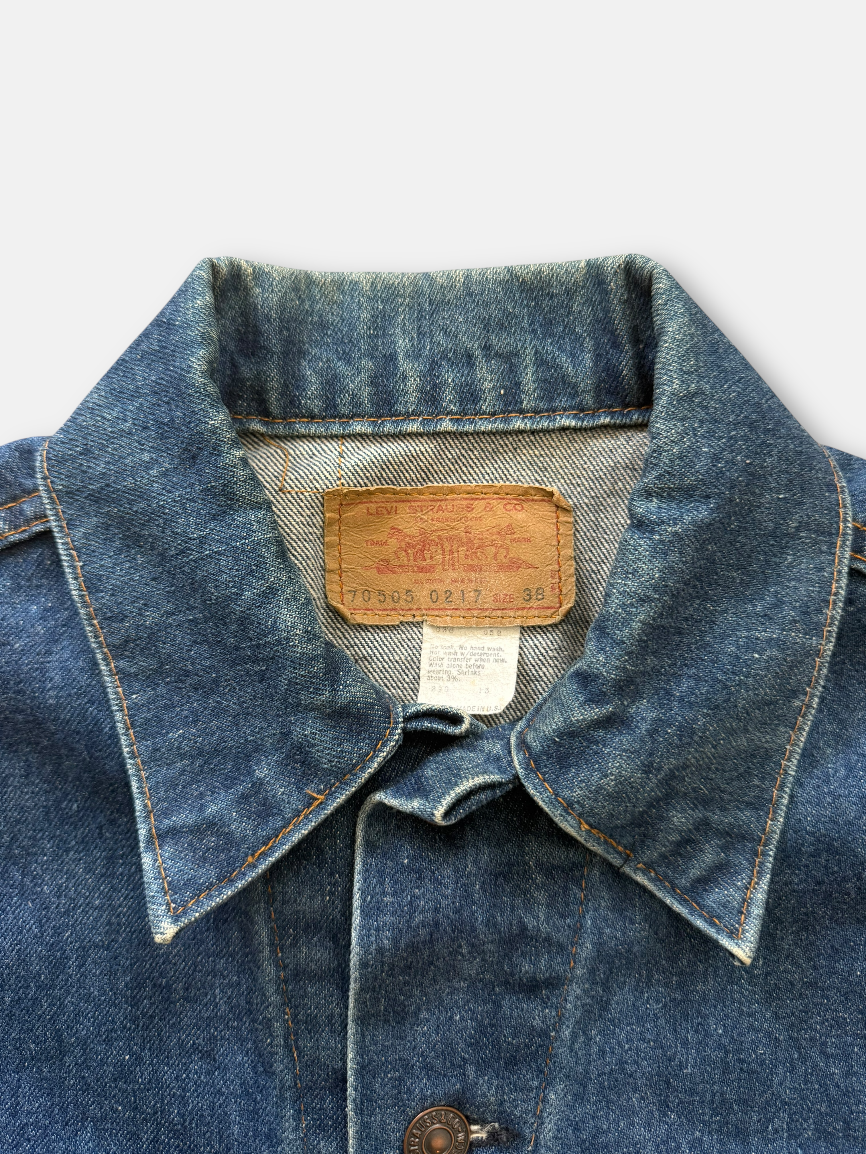 70s Levi's Type 3 Denim Trucker Jacket 70505-0217 (M)