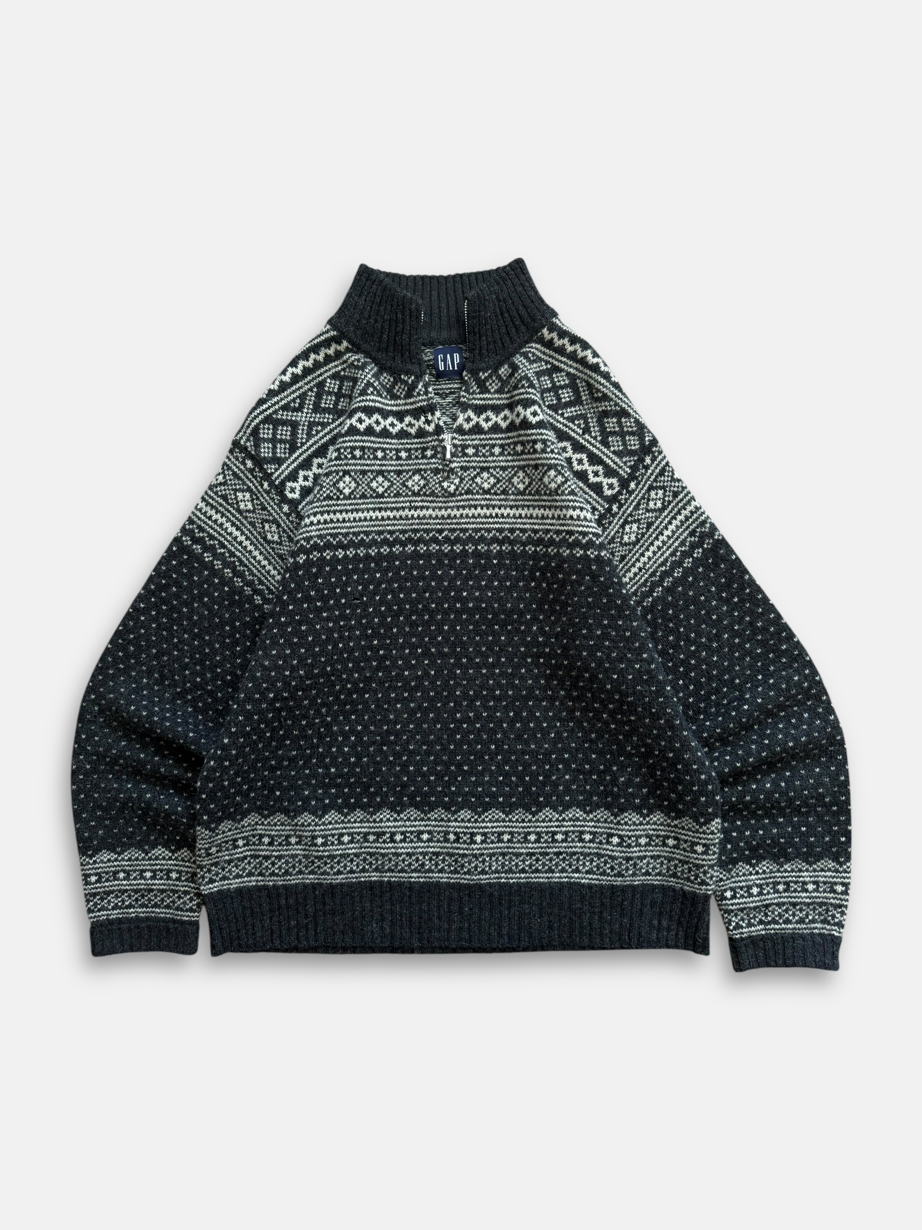 90s GAP Wool Quarter-Zip Sweater (L)