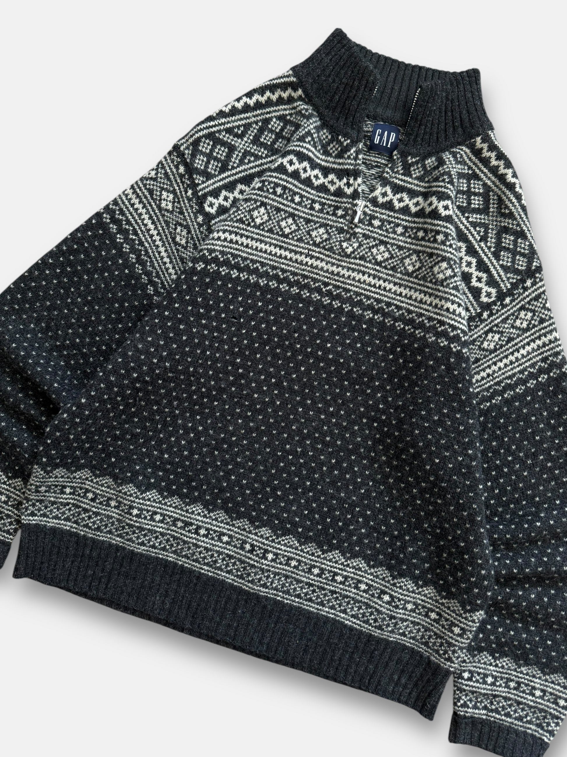 90s GAP Wool Quarter-Zip Sweater (L)