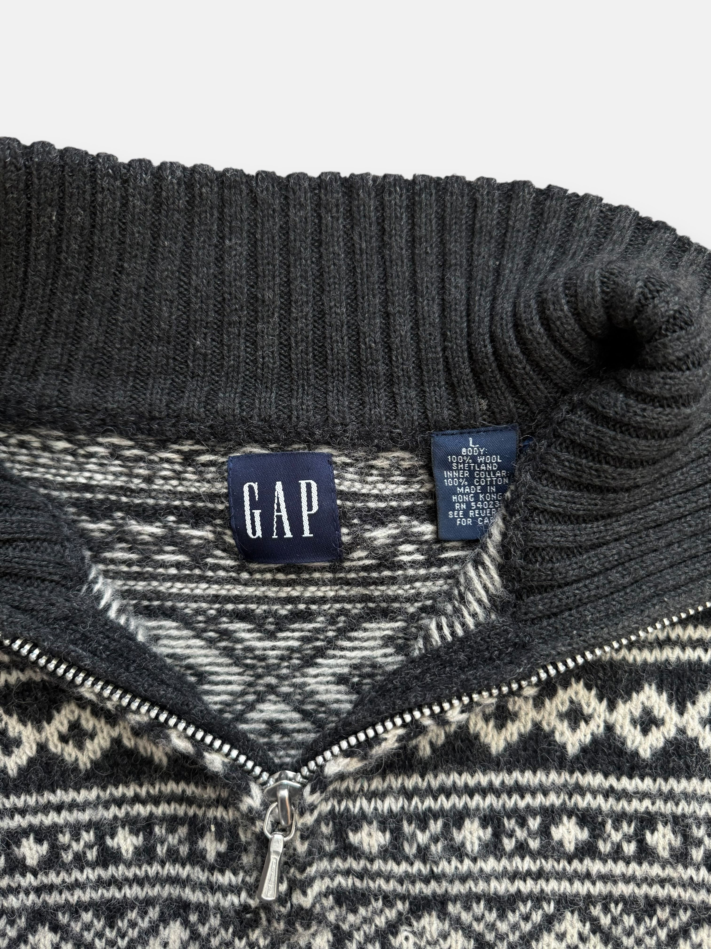 90s GAP Wool Quarter-Zip Sweater (L)