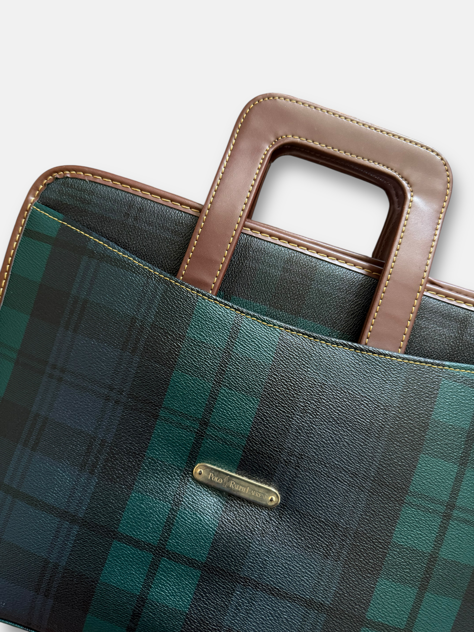 90s Polo Ralph Lauren Plaid Ring Binder (14x10.5)