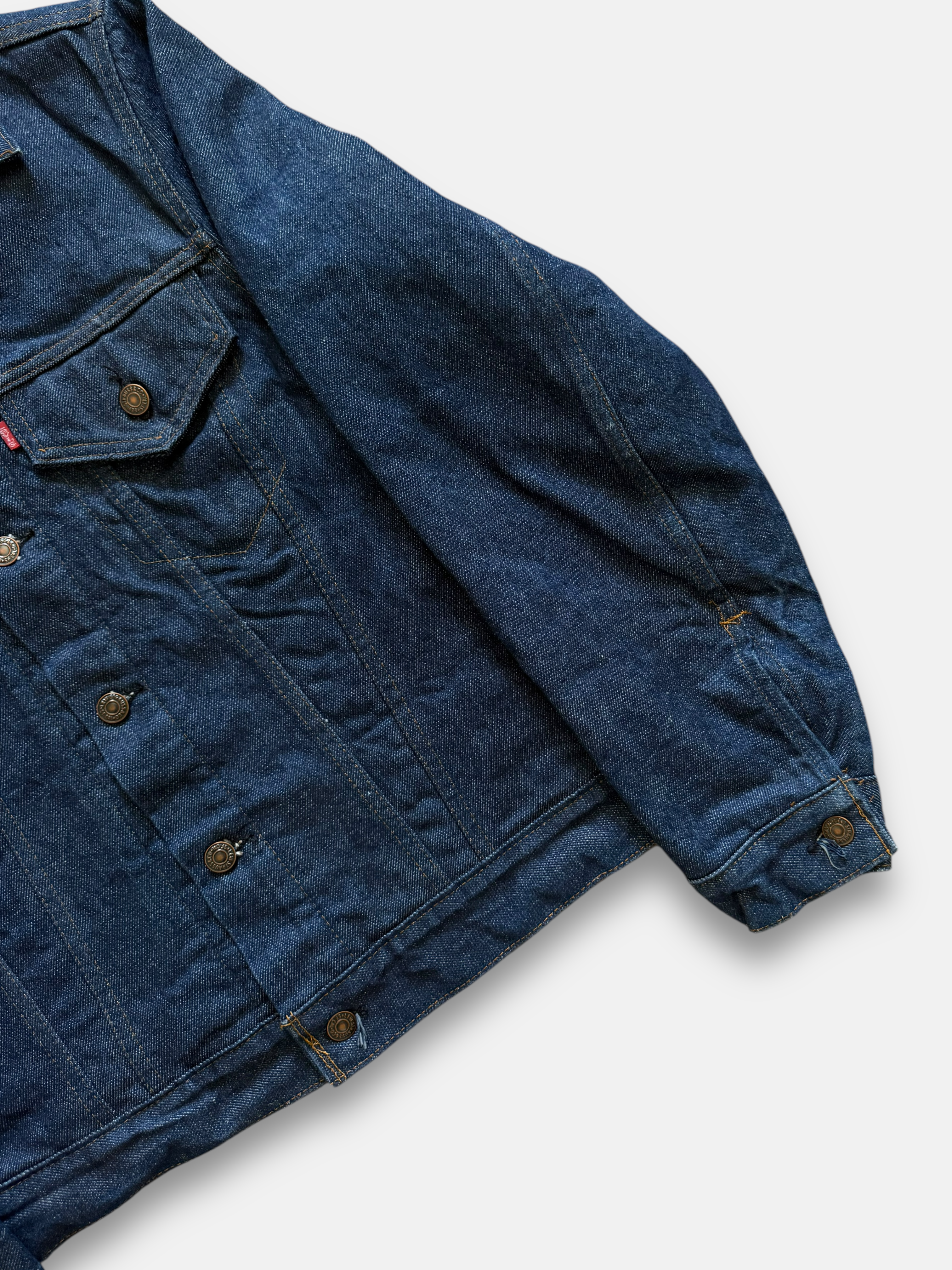 70s Levi's Type 3 Blanked Lined Denim Trucker Jacket 70505-0317 (M)