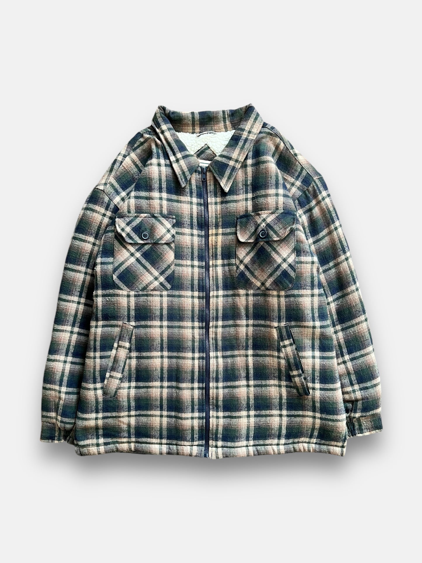 90s Northwest Oversized Sherpa Flannel (L)