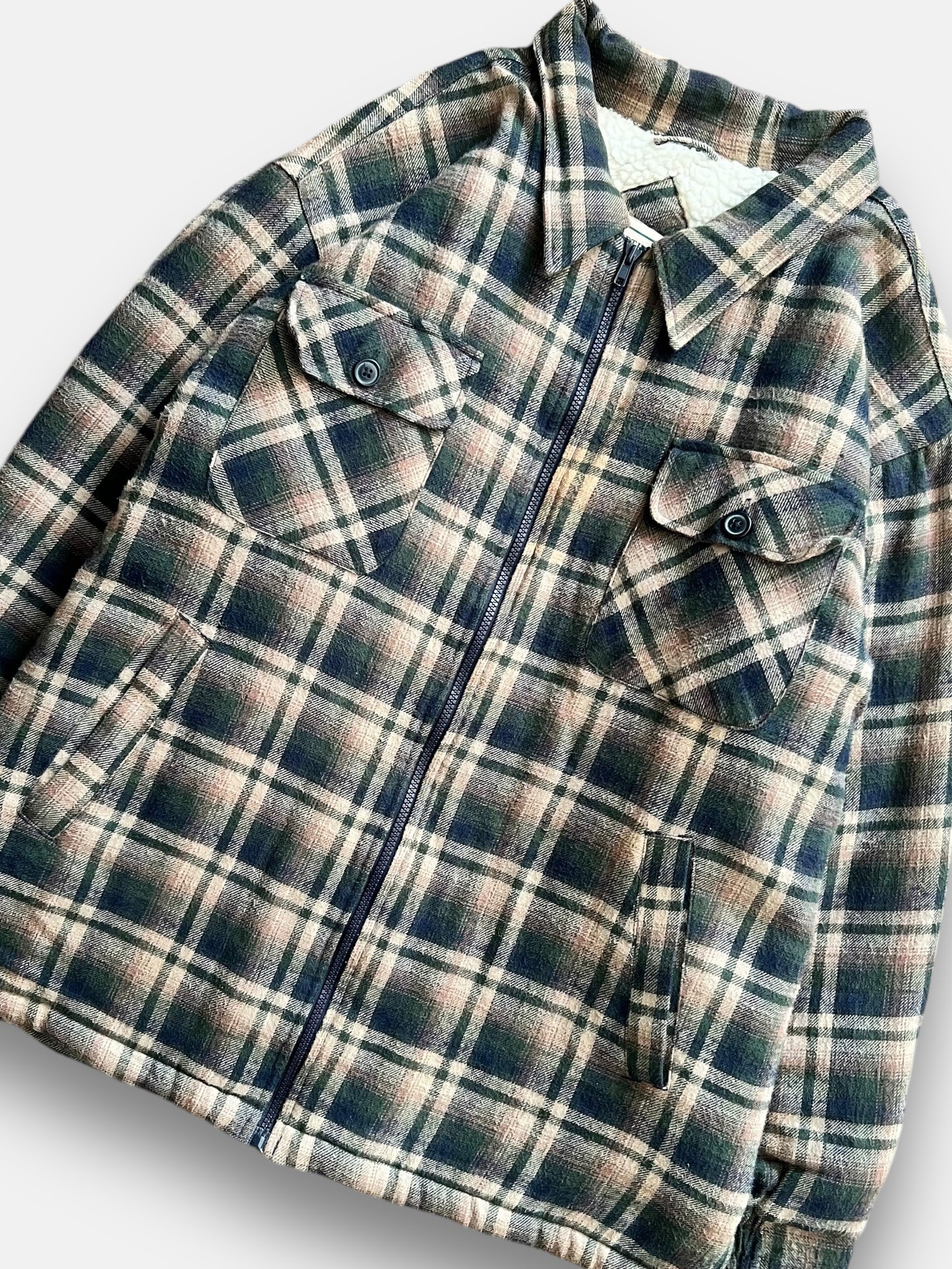 90s Northwest Oversized Sherpa Flannel (L)