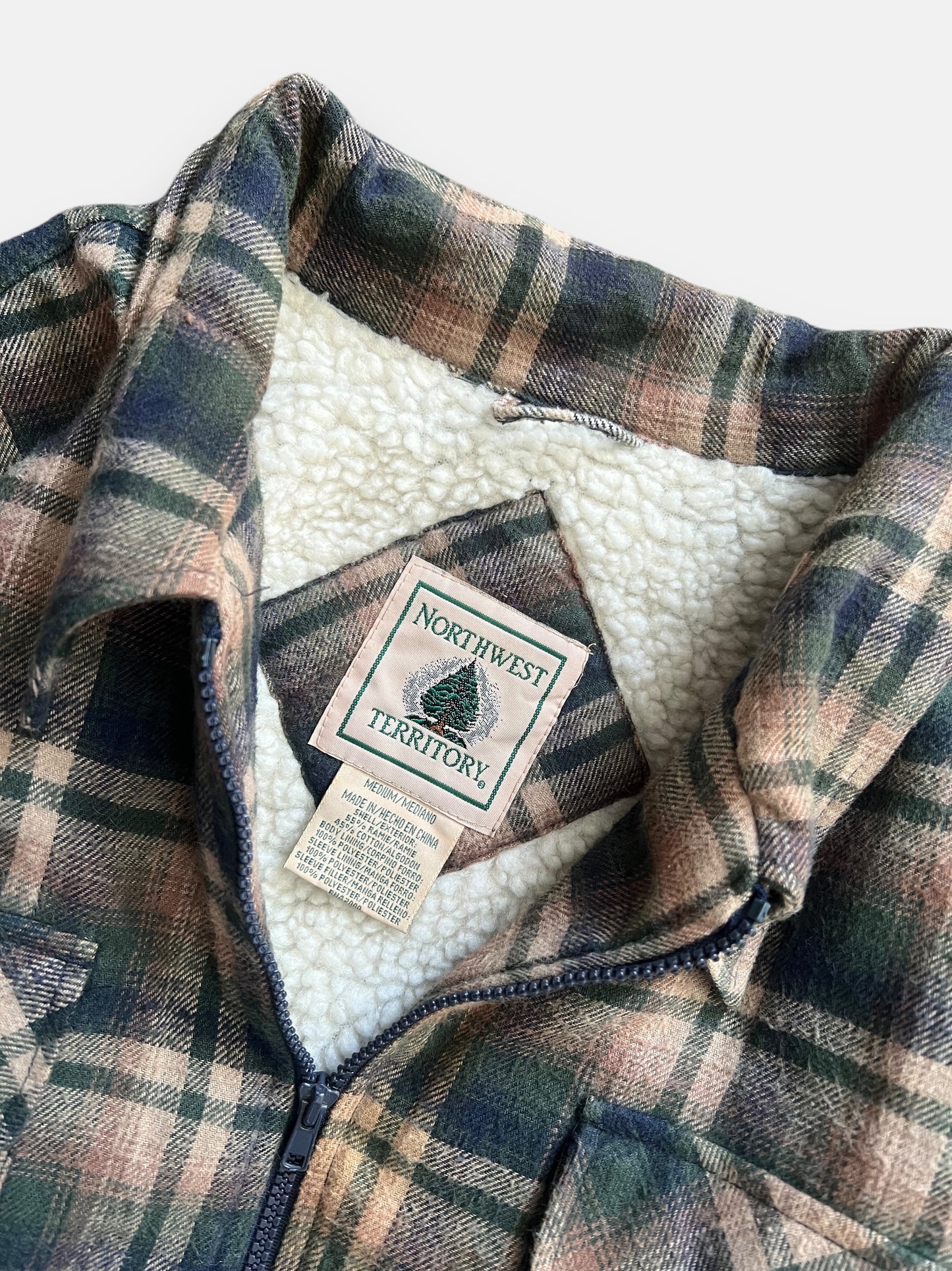 90s Northwest Oversized Sherpa Flannel (L)