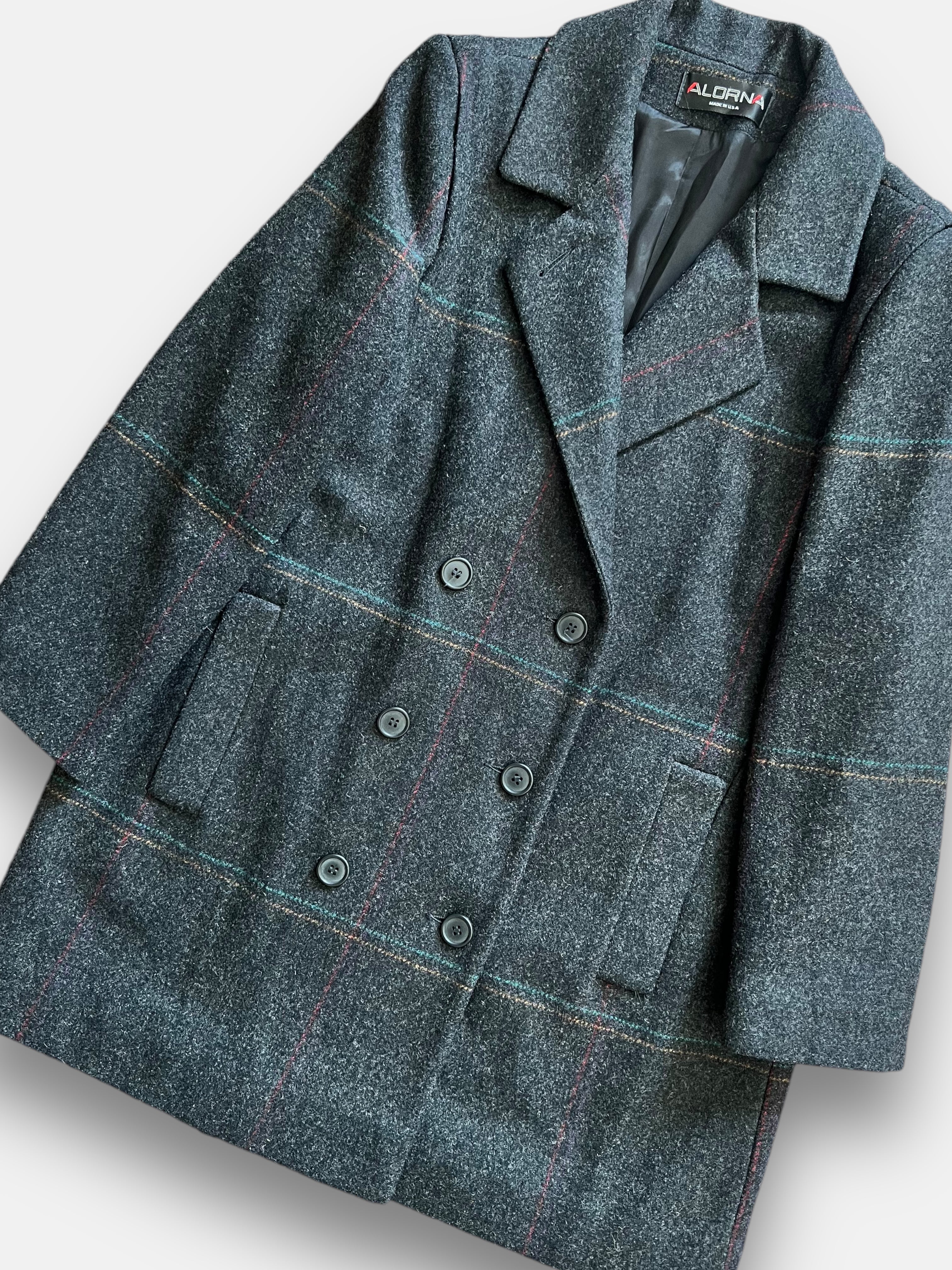 80s Alorna Wool Overcoat (L)