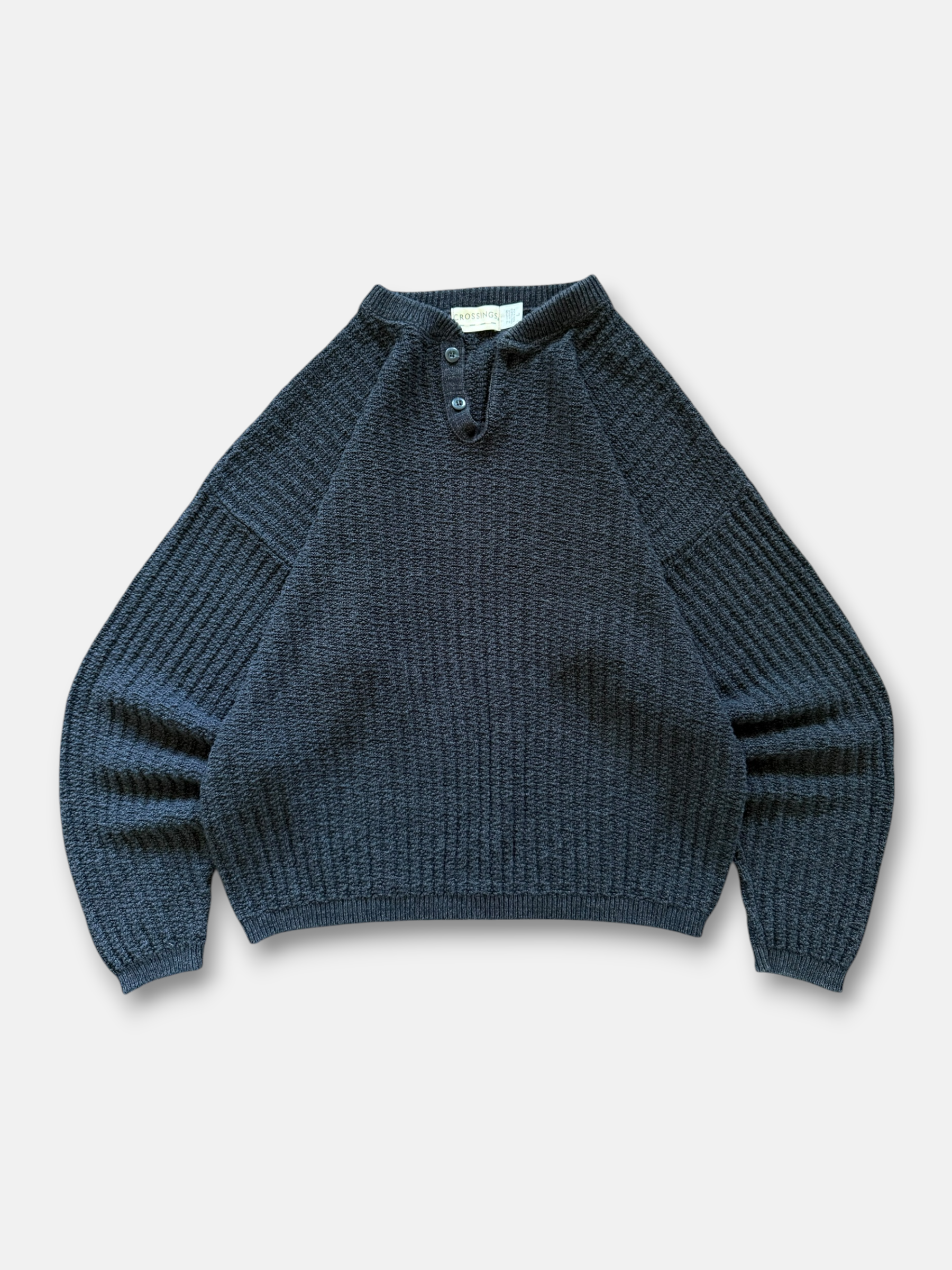 90s Crossing Henley Sweater (L)
