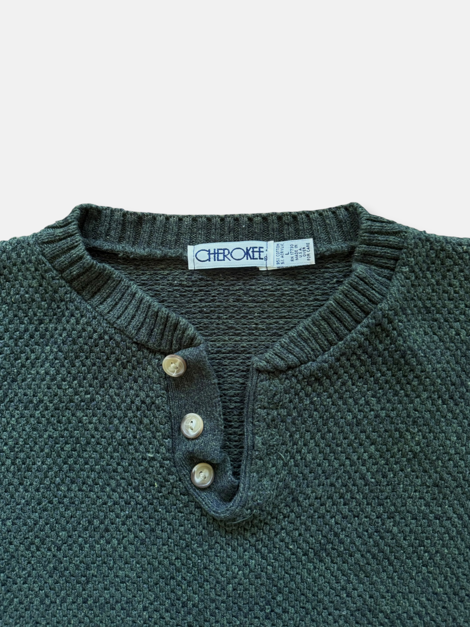 90s Cherokee Henley Sweater (L)