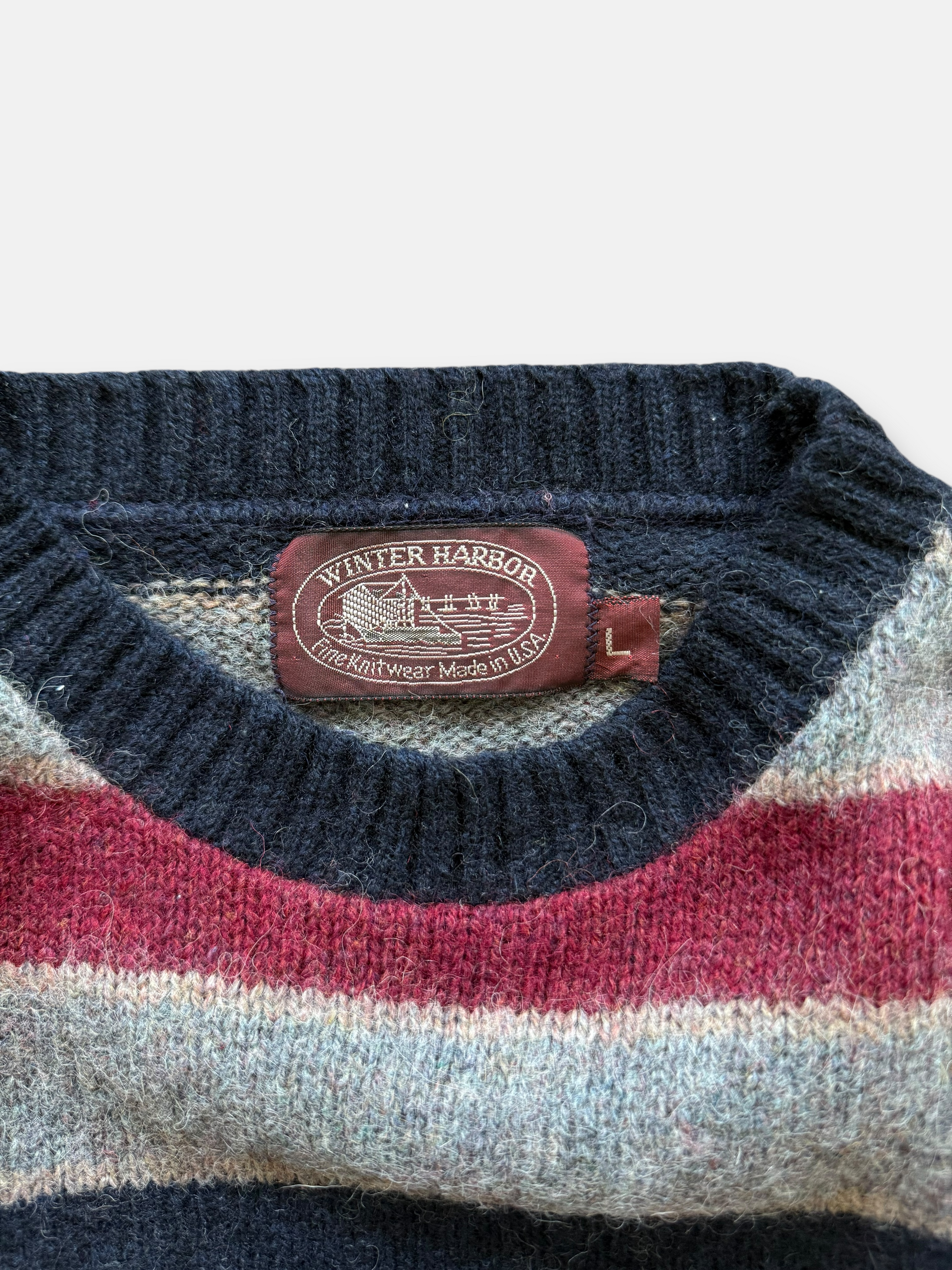 90s Winter Harbor Wool Sweater (L)