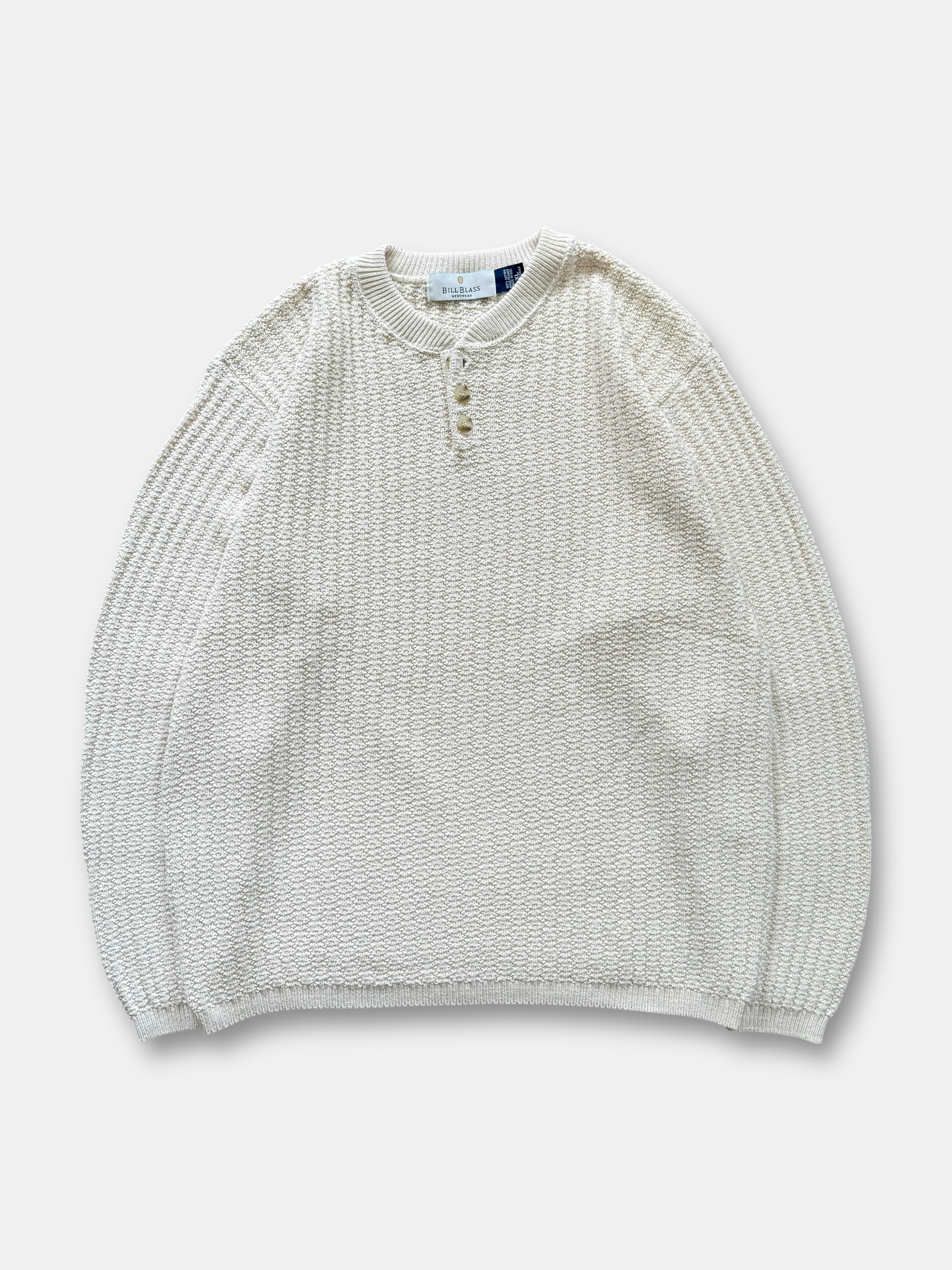 90s Bill Blass Henley Sweater (XL)