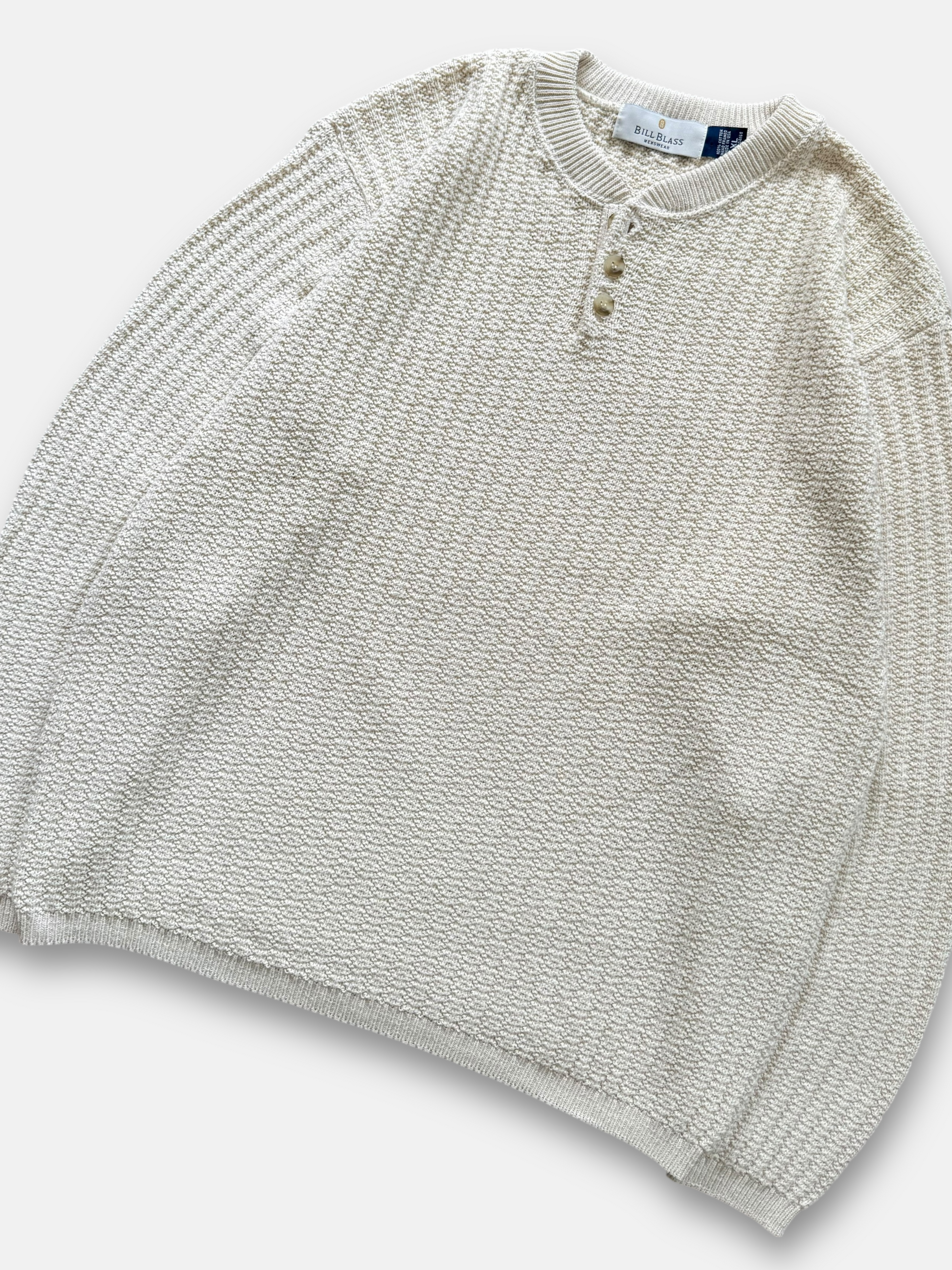 90s Bill Blass Henley Sweater (XL)