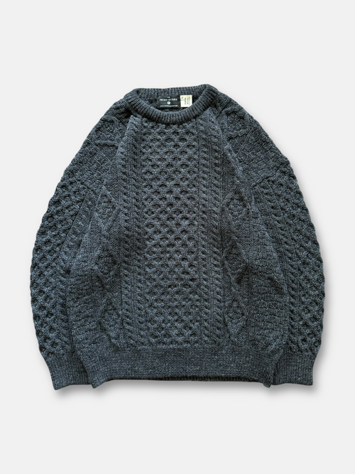 The Irish Store Fisherman Aran Wool Sweater (L)