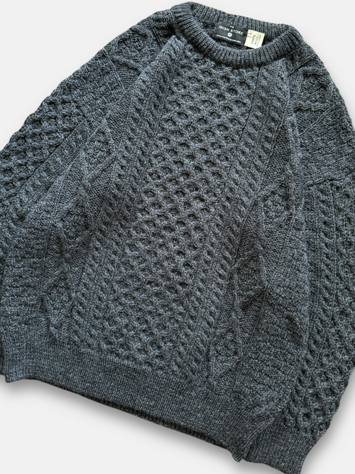 The Irish Store Fisherman Aran Wool Sweater (L)