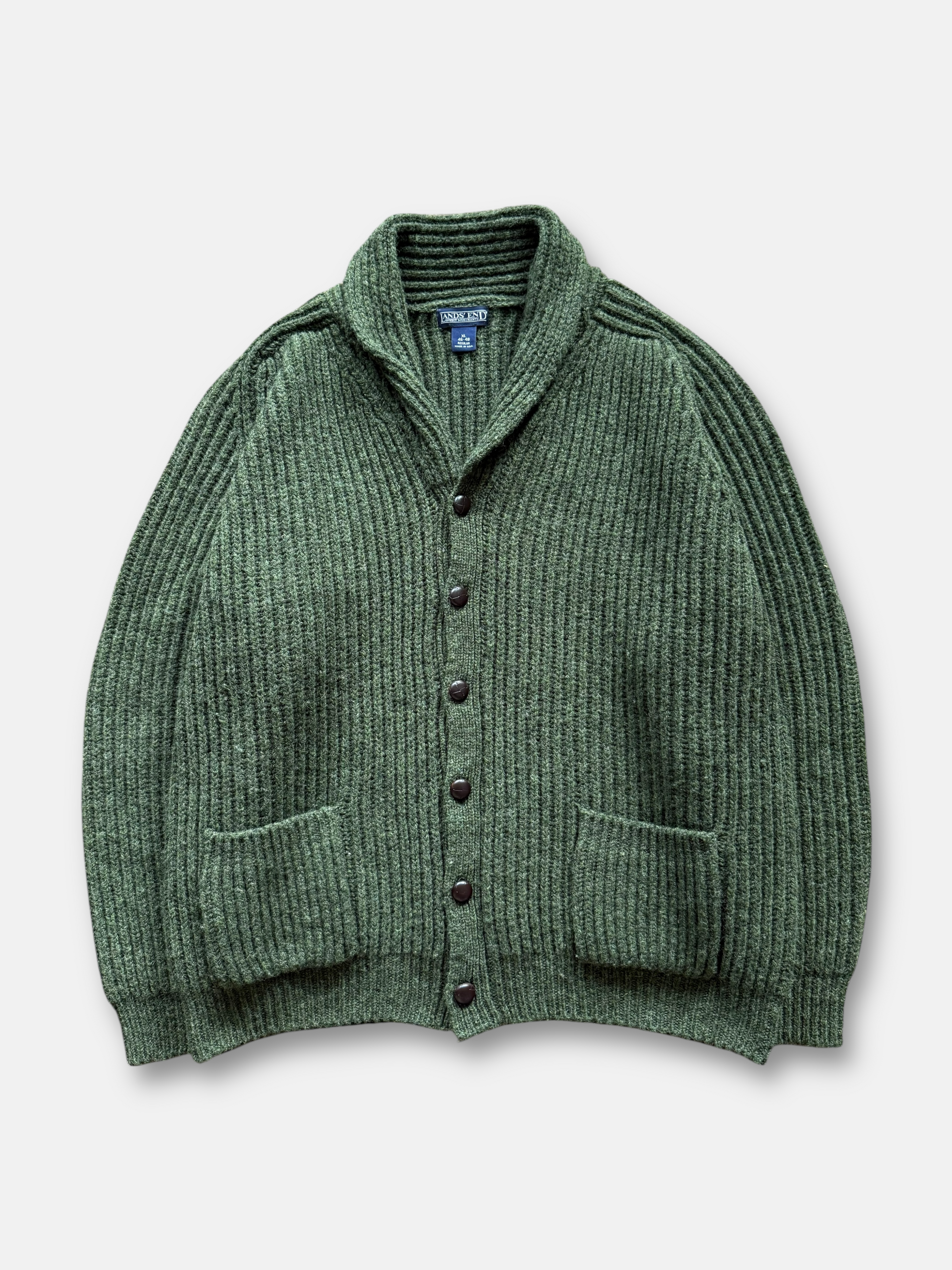 90s Lands End Wool Cardigan (XL)