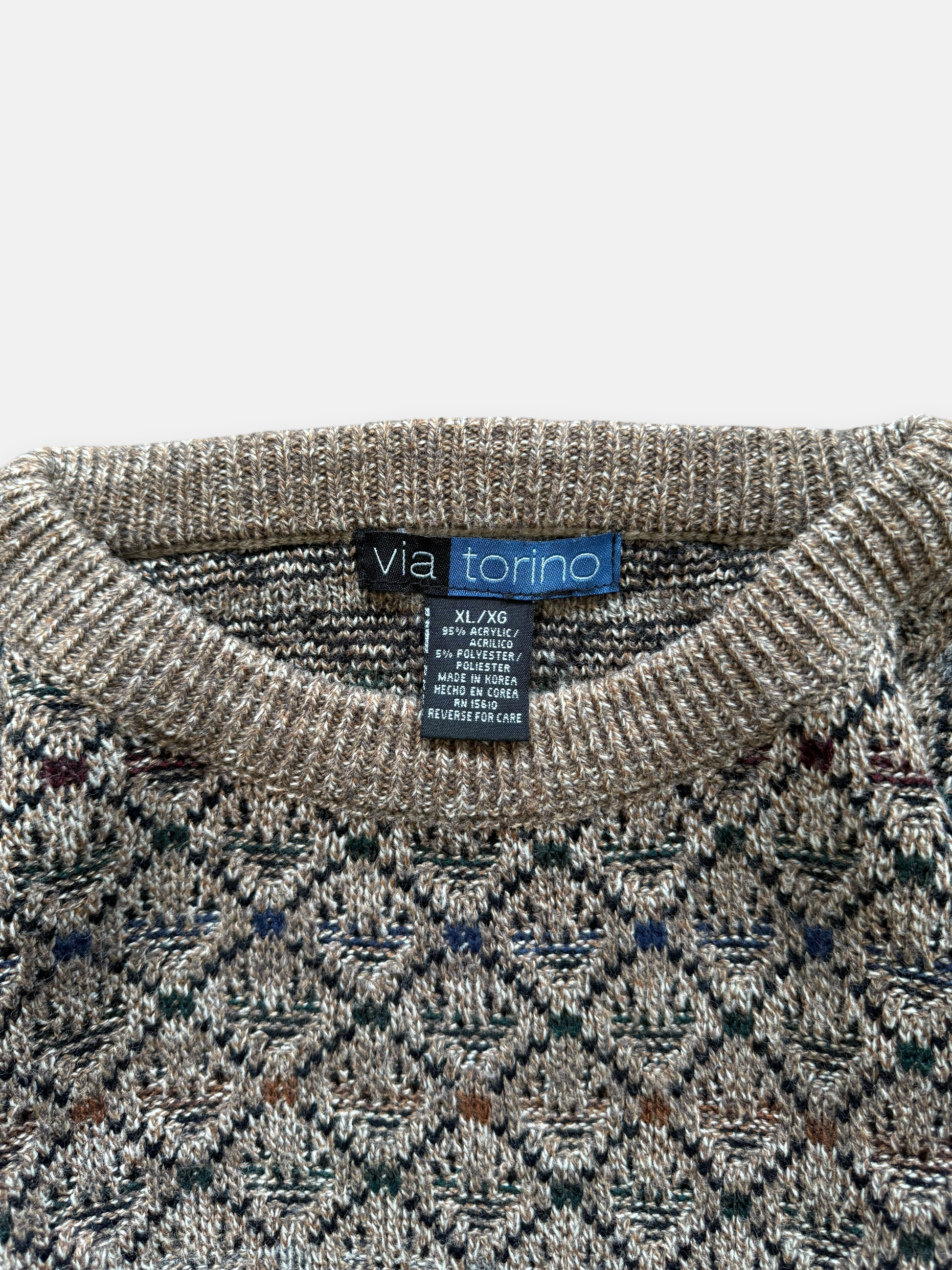 90s Via Torino Knit Sweater (XL)