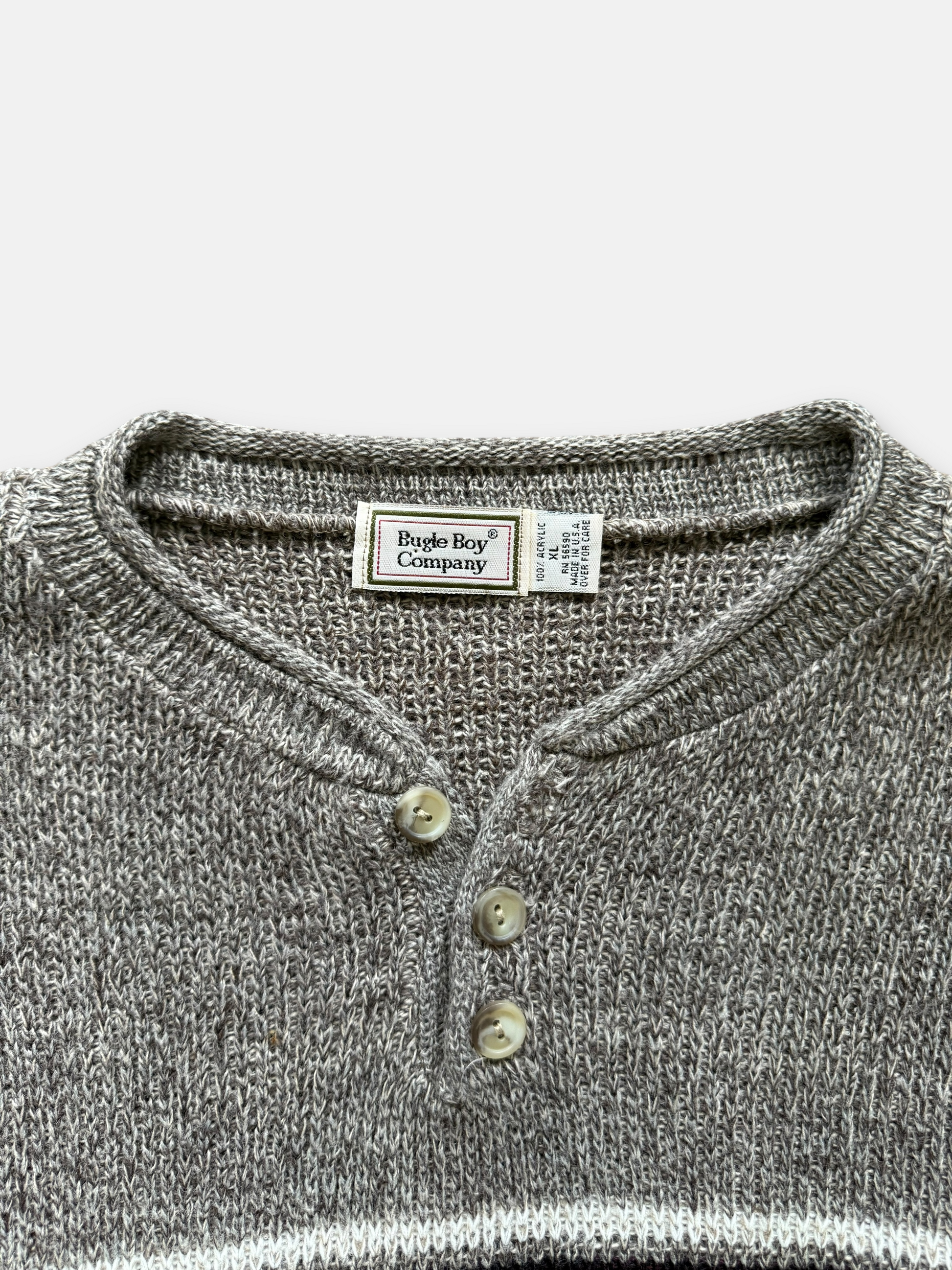 90s Bugle Boy Henley Sweater (XL)