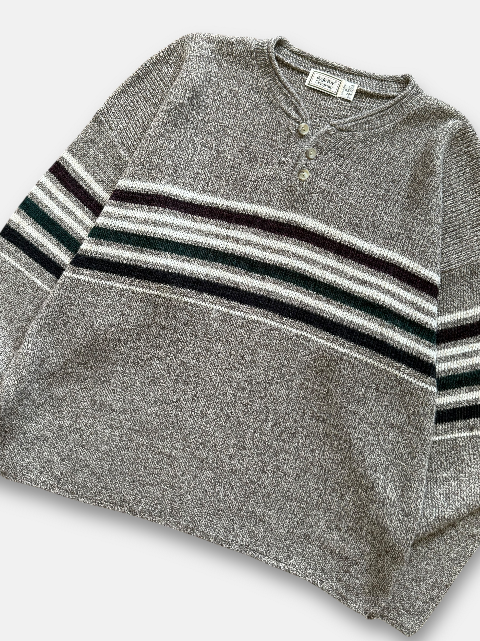 90s Bugle Boy Henley Sweater (XL)