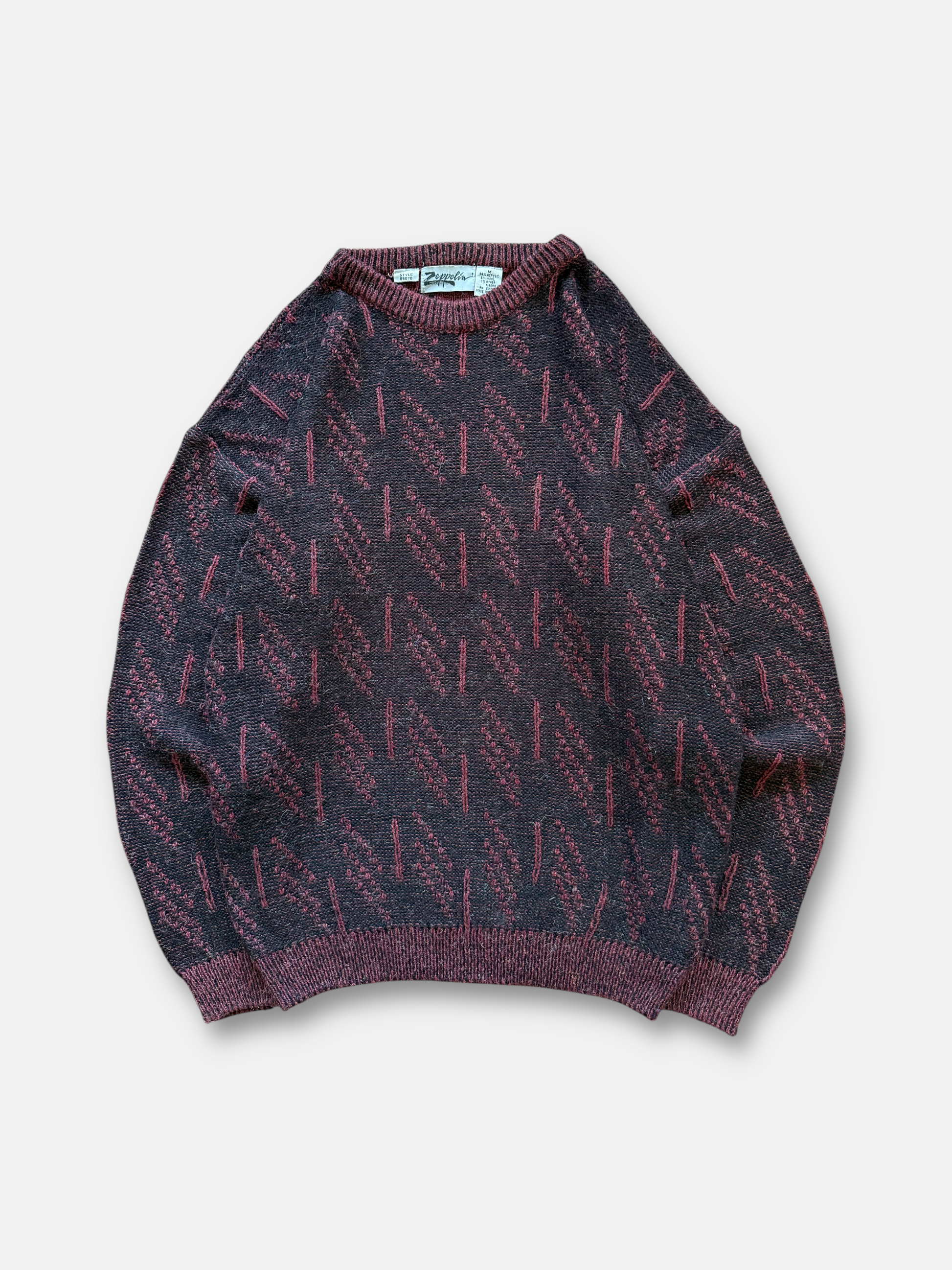 90s Zeppelin Knit Sweater (L)