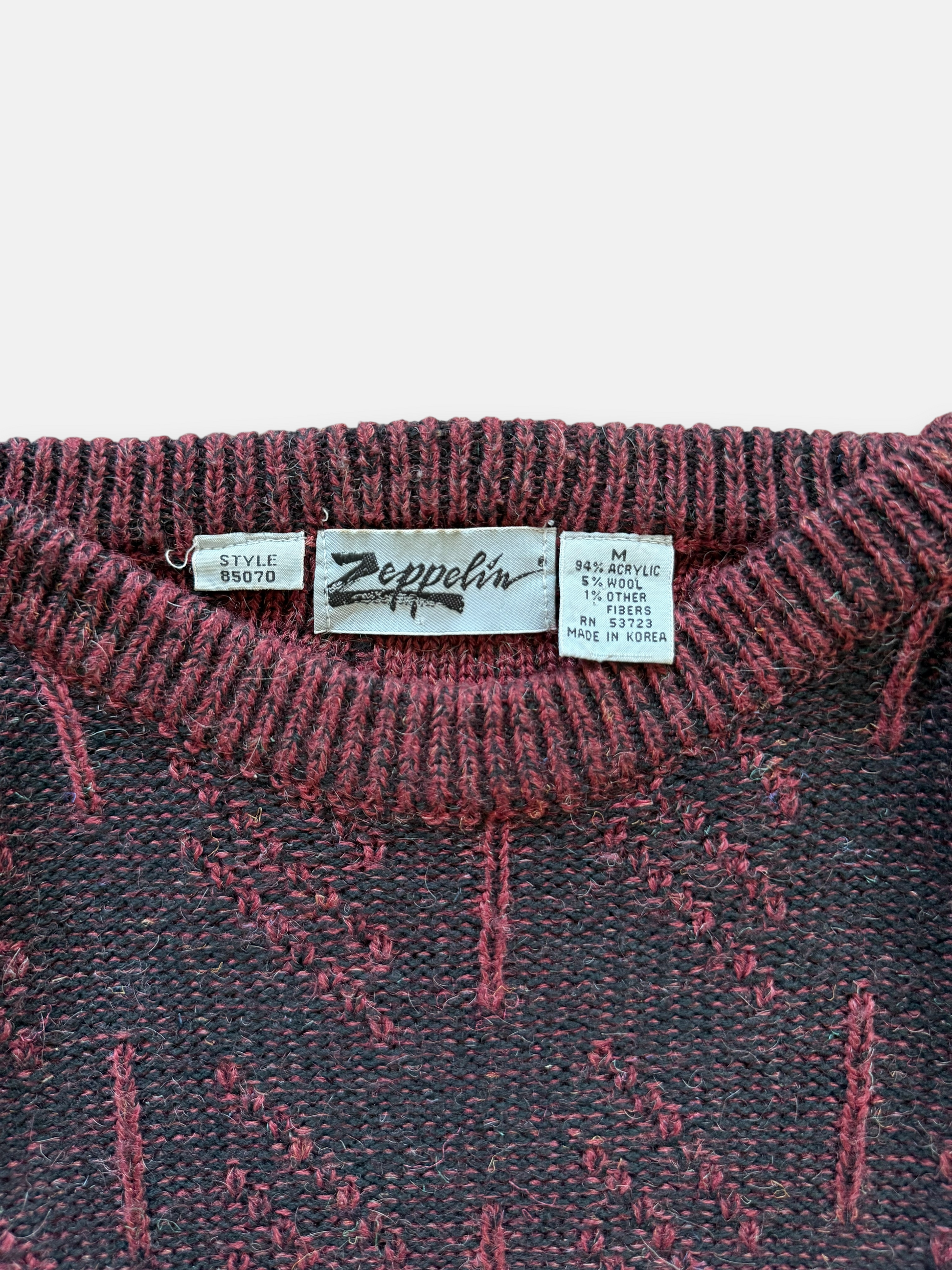 90s Zeppelin Knit Sweater (L)