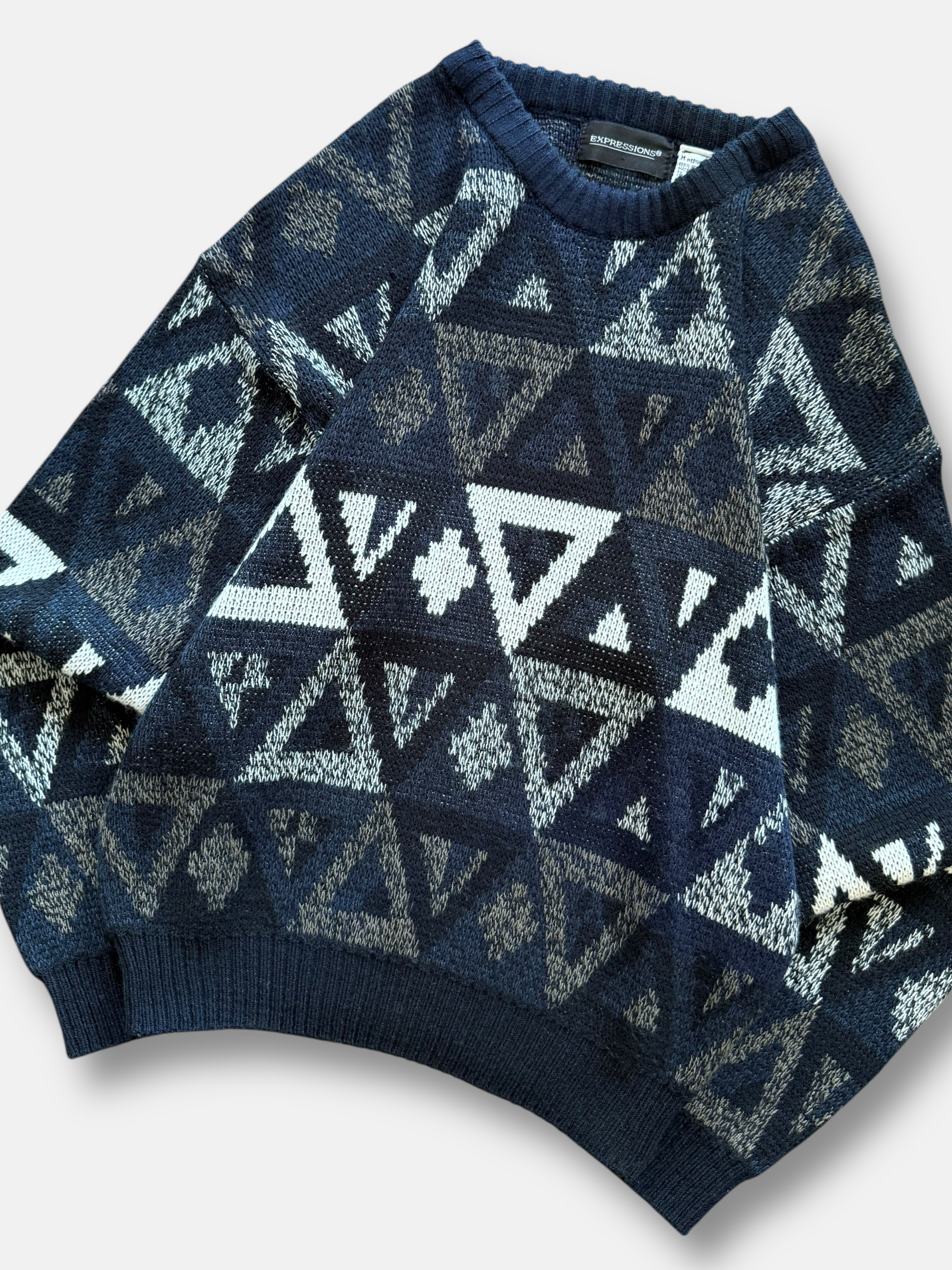 90s Expressions Knit Sweater (M)