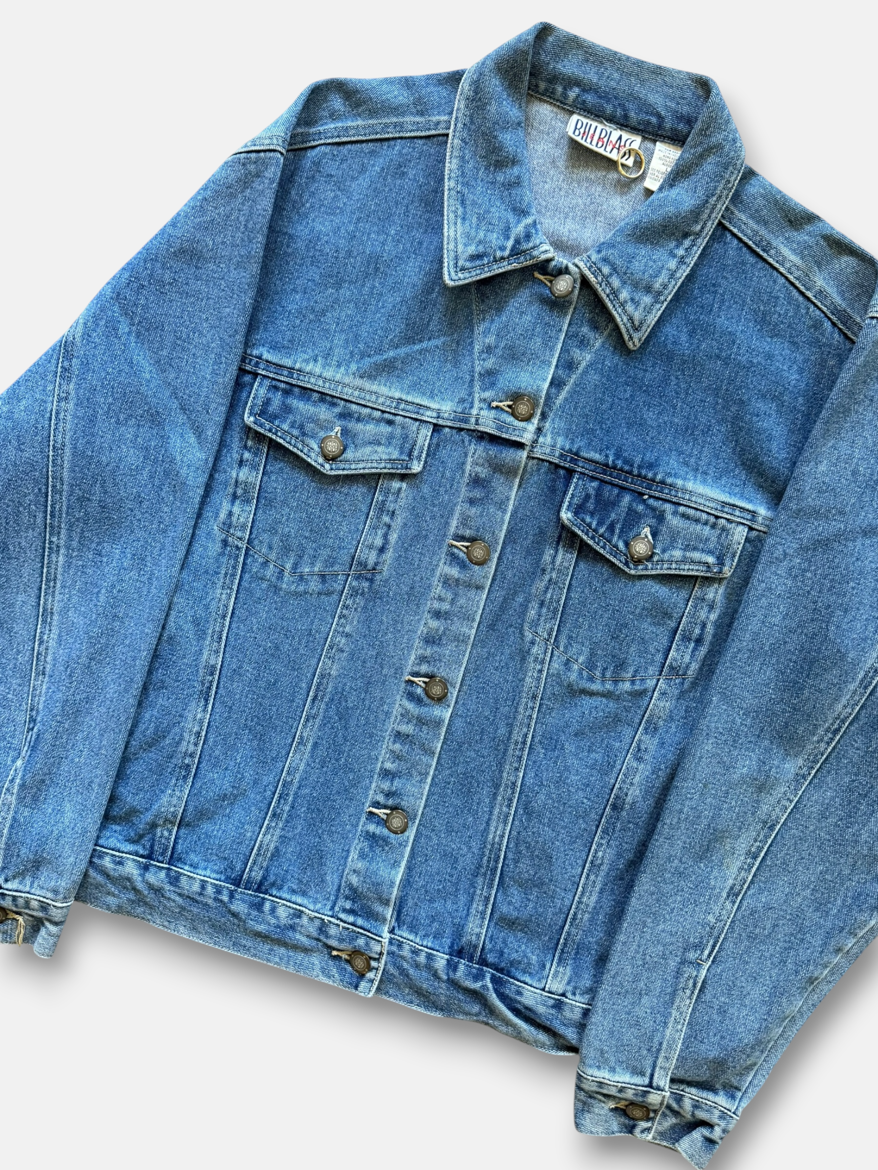 90s Bill Blass Denim Trucker Jacket (L)
