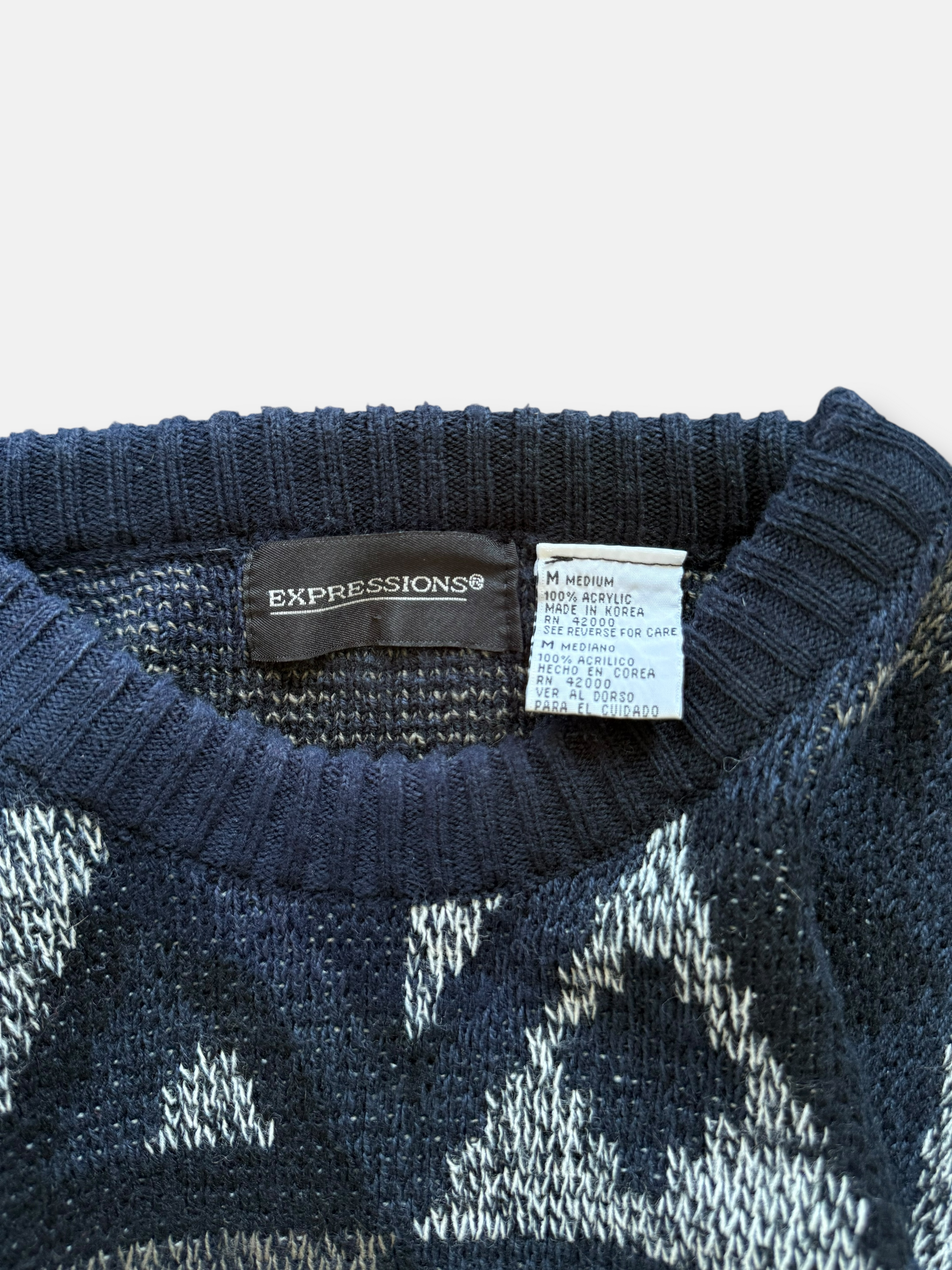 90s Expressions Knit Sweater (M)